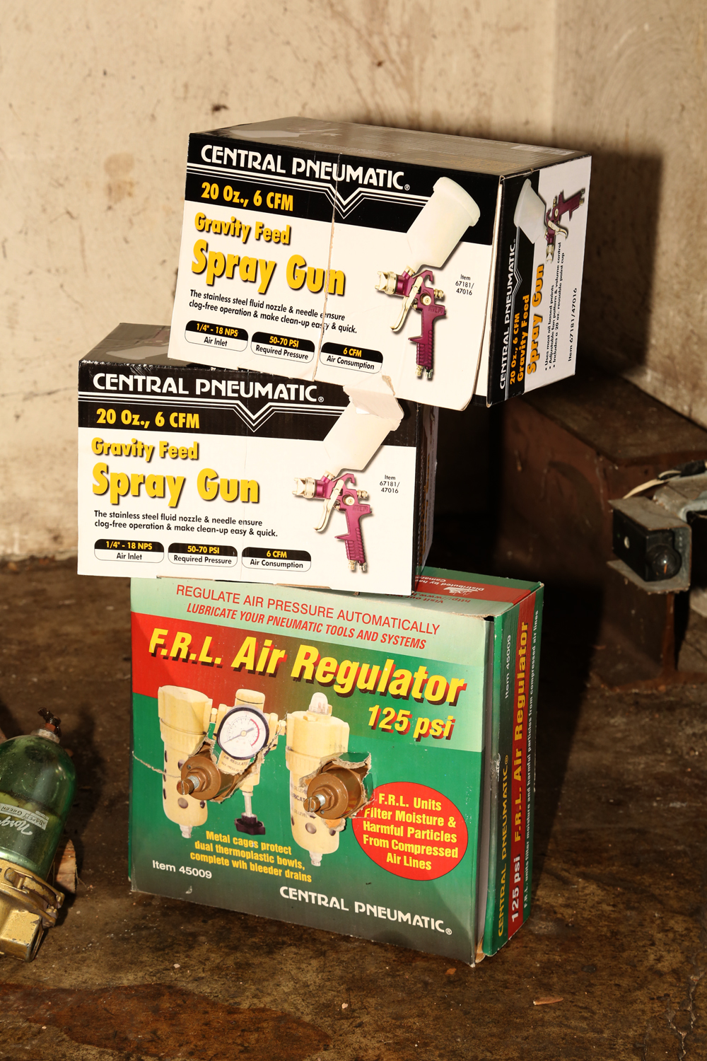 Sanborn Black Max 5HP Air Compressor with Pneumatic Regulator and Accessories