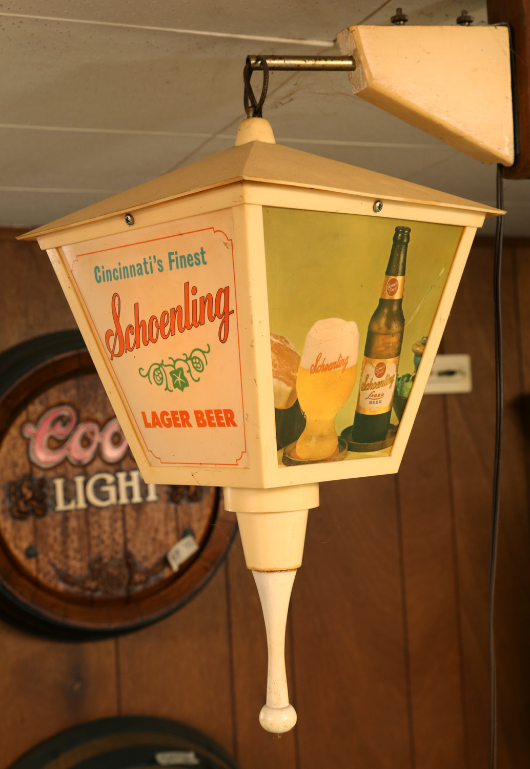 Vintage Rotating Schoenling Beer Sign