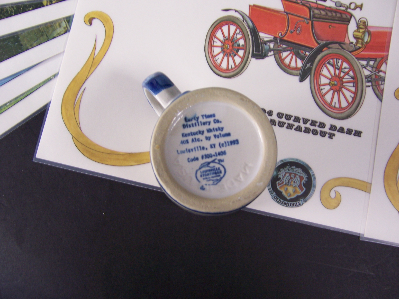 Vintage Boxed Horse and Oldsmobile Plastic Placemats with Mug