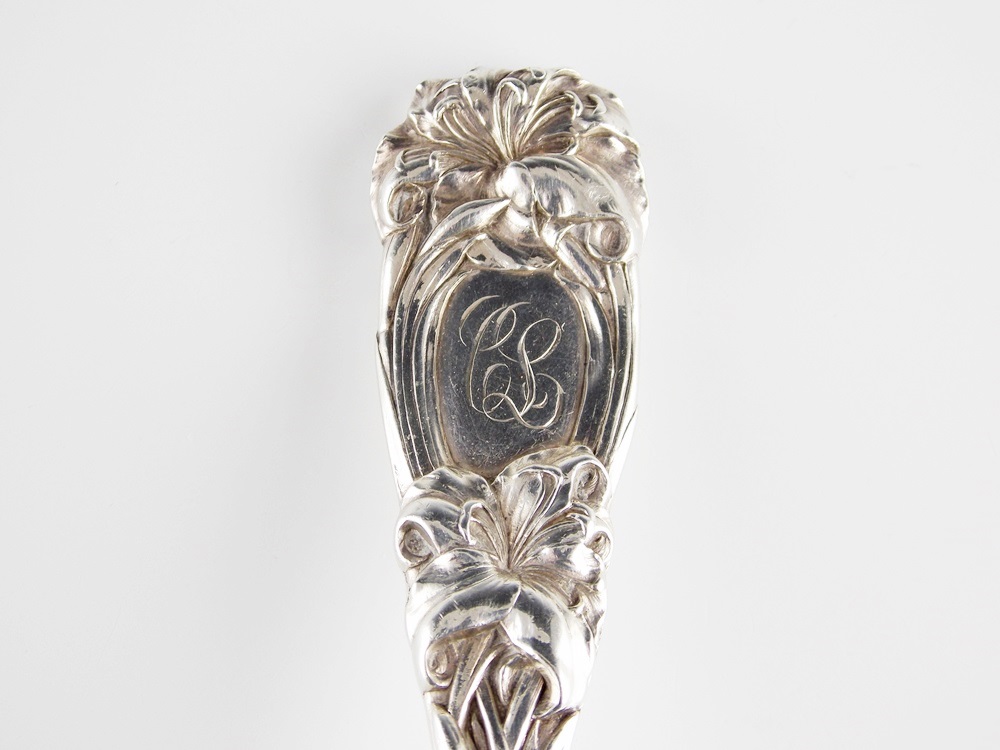 A Rare and Resplendent Antique Sterling Silver Serving Spoon 