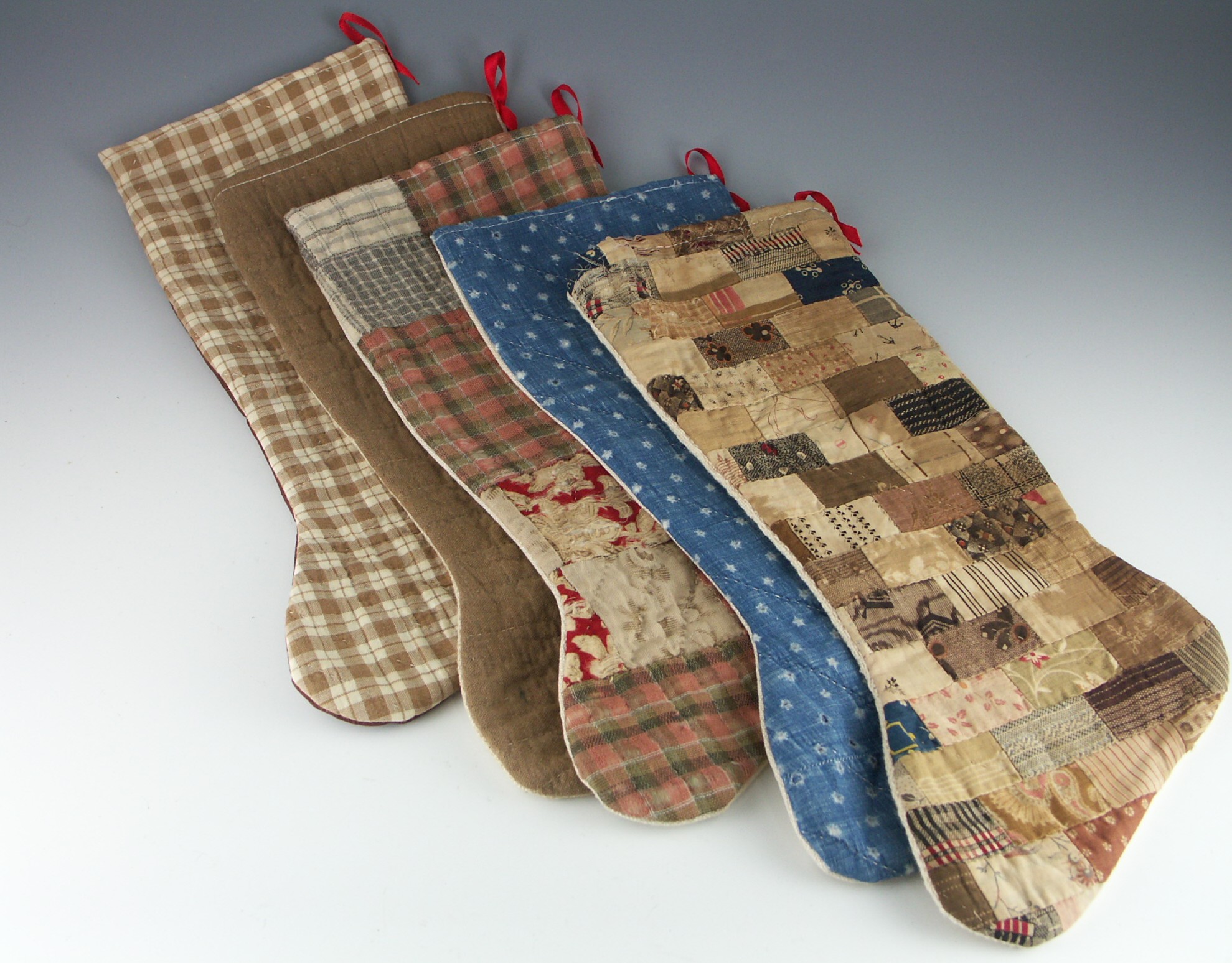 Quilted Christmas Stockings - Five