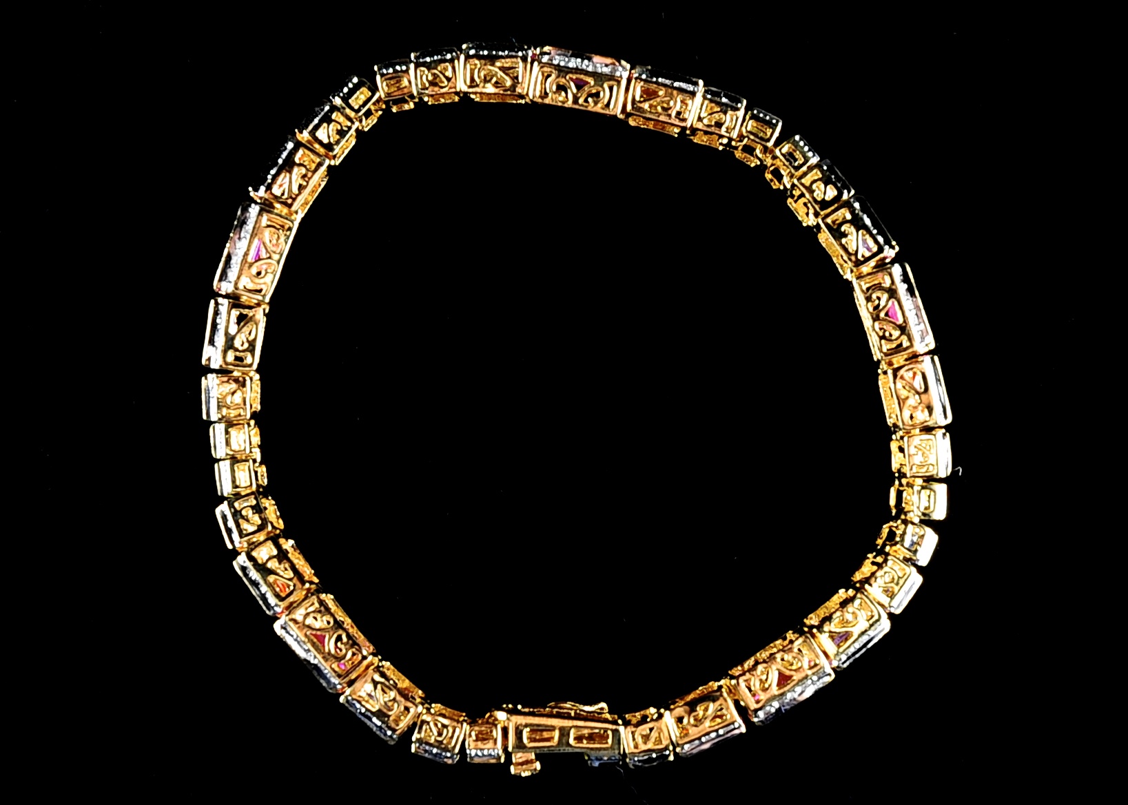 Multi Colored Rhinestone Vermeil Bracelet