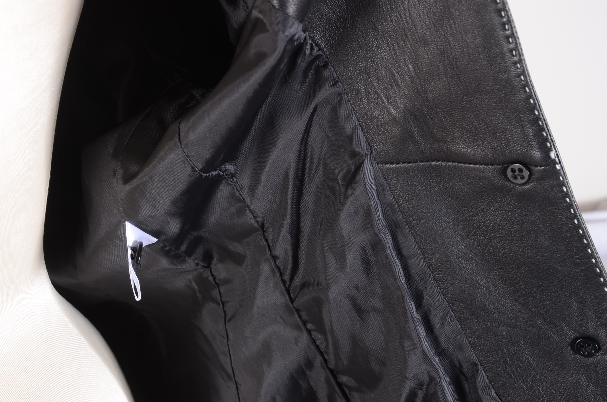  An Italian Ponte Vecchio Black Soft Calf Skin Leather Blazer