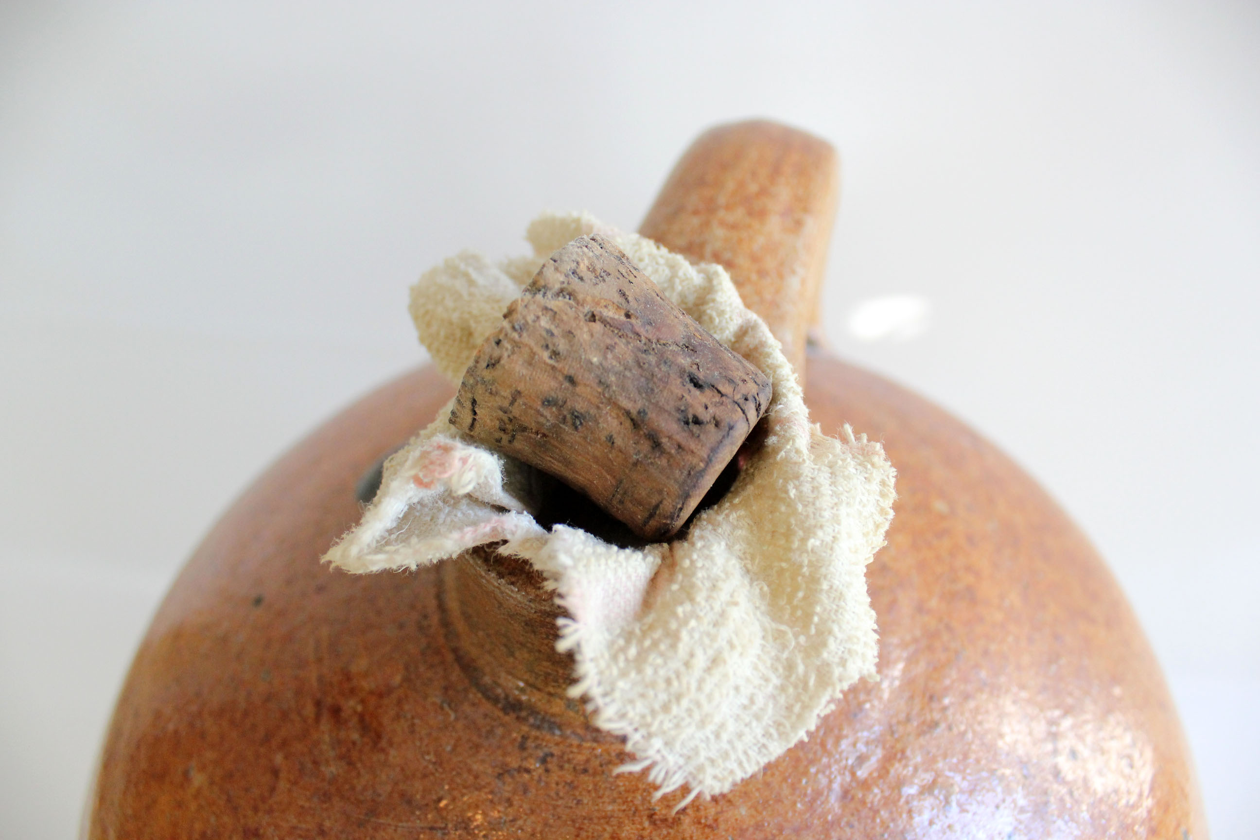 Antique 5 Gallon Stoneware Jug & Cork "WM. Rupp. Mfr., Harrison, Ohio" 