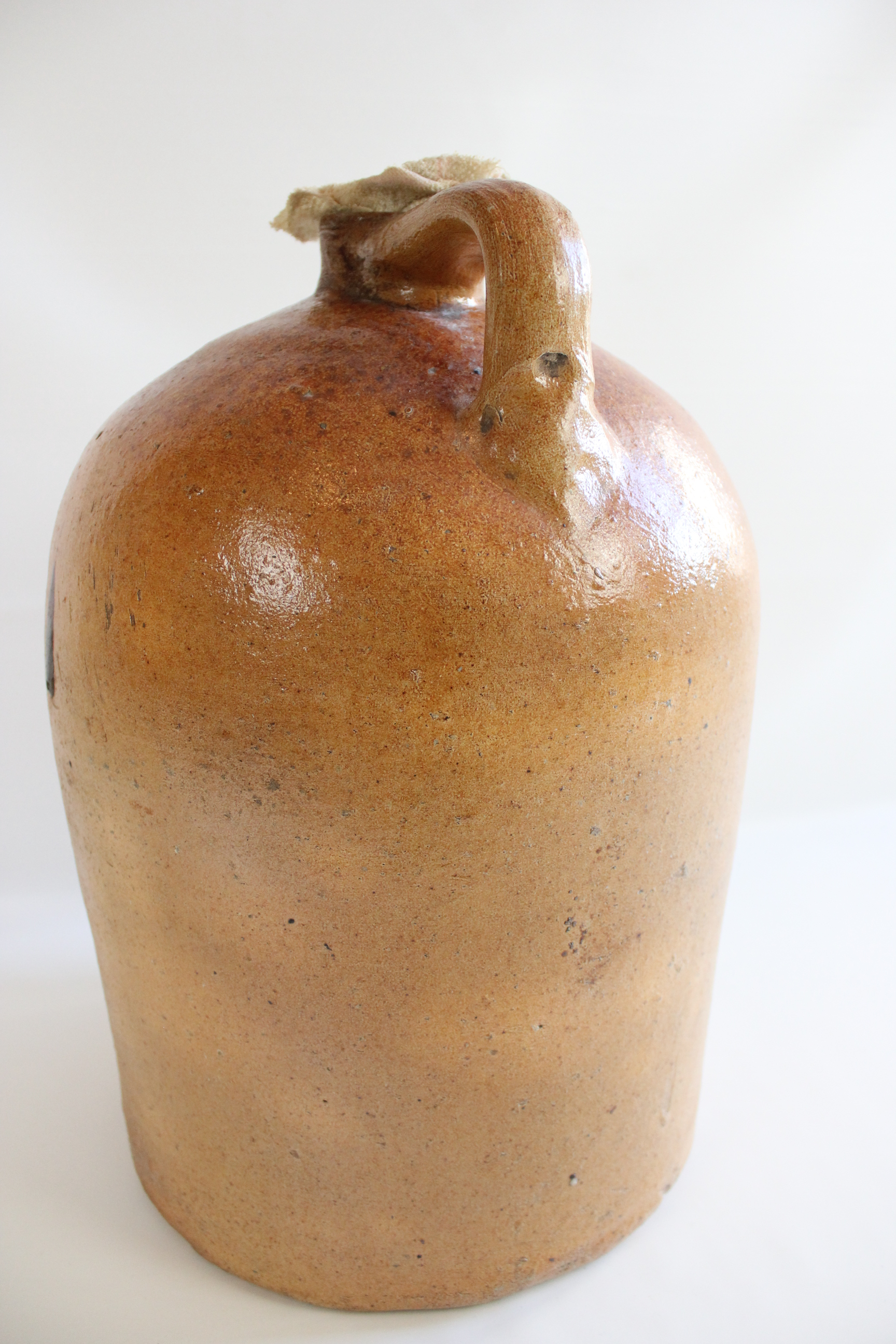Antique 5 Gallon Stoneware Jug & Cork "WM. Rupp. Mfr., Harrison, Ohio" 
