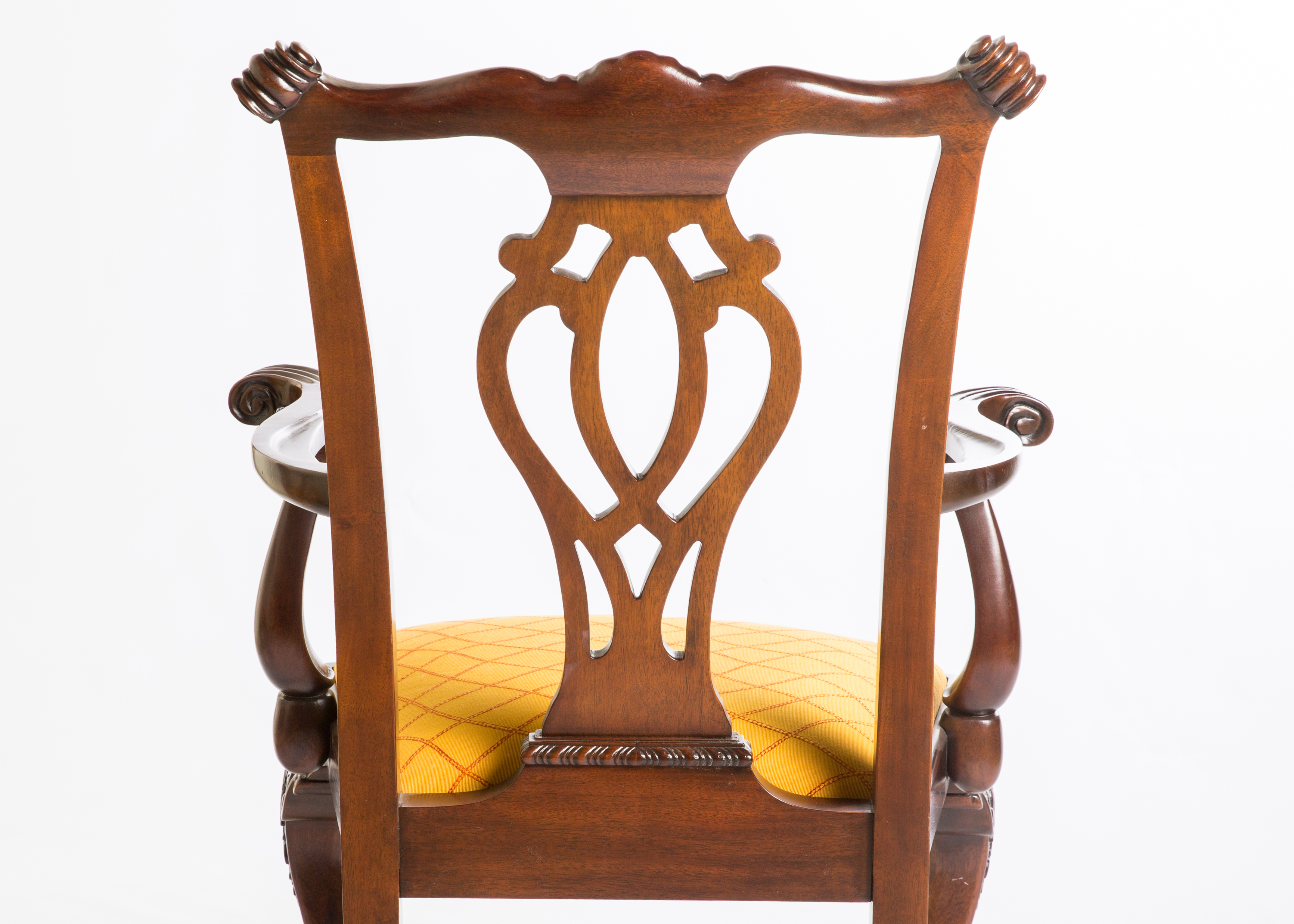 Chippendale Style Carved Mahogany Dining Chairs 