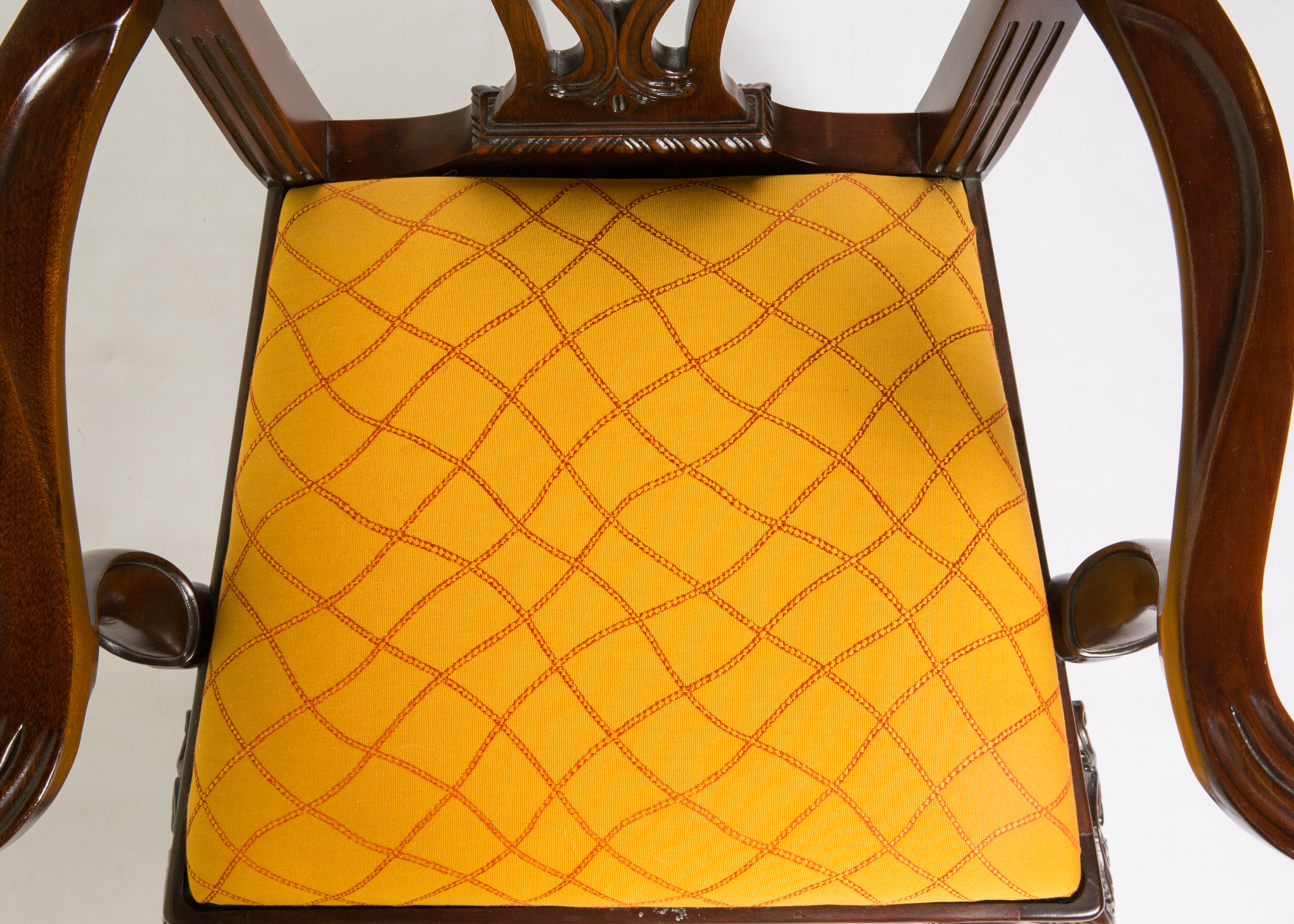 Chippendale Style Carved Mahogany Dining Chairs 