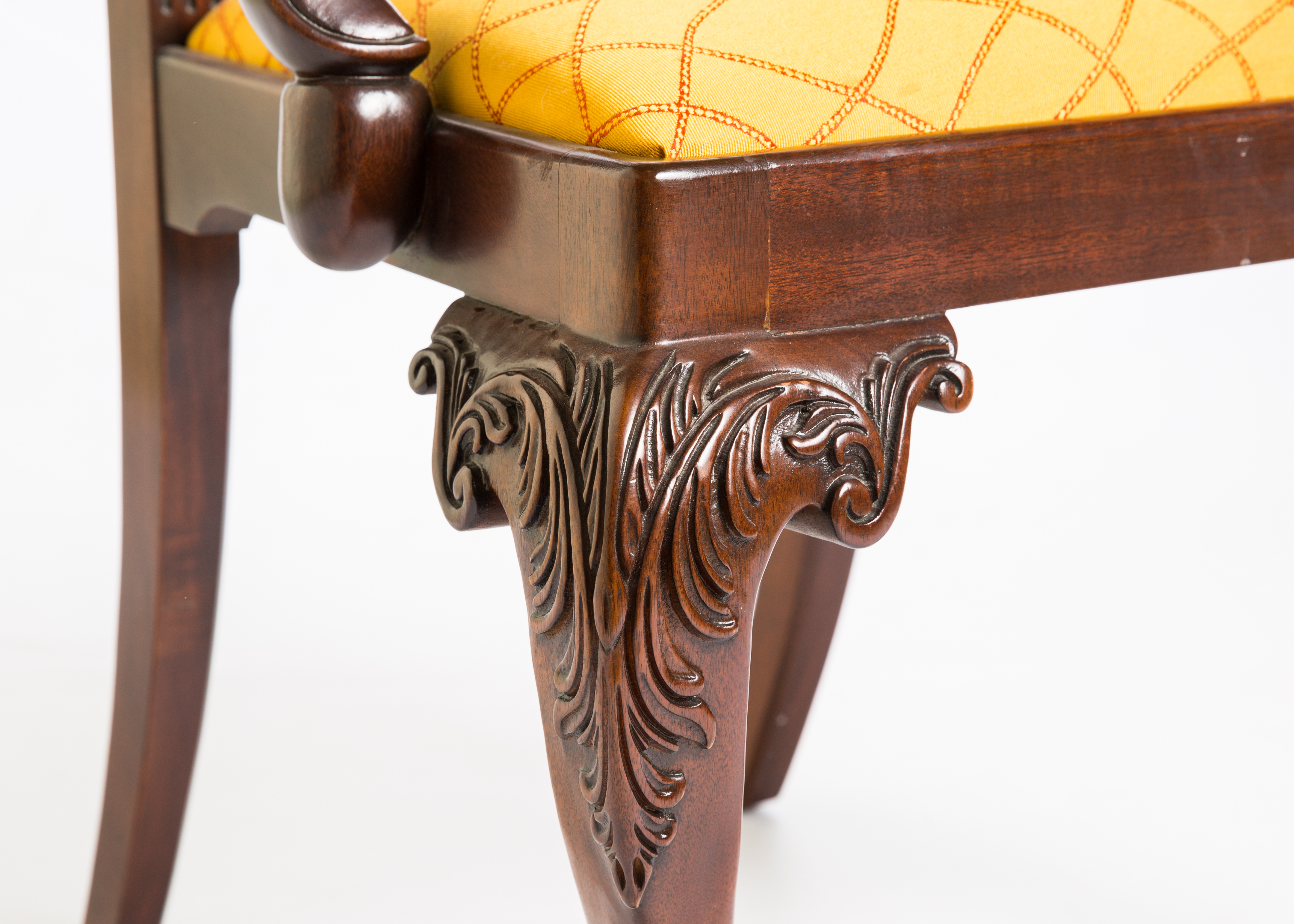 Chippendale Style Carved Mahogany Dining Chairs 