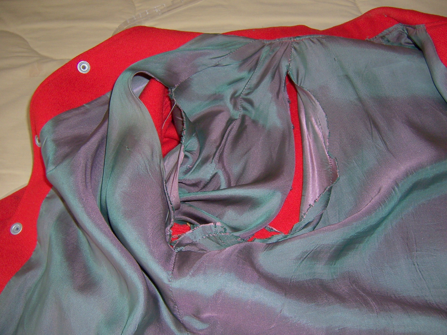 Vintage Red Wool Team Jacket - 34R