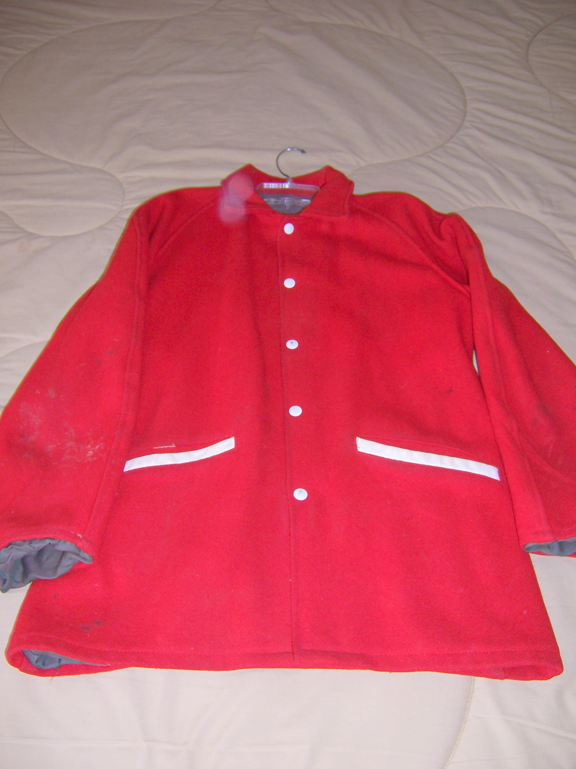 Vintage Red Wool Team Jacket - 34R