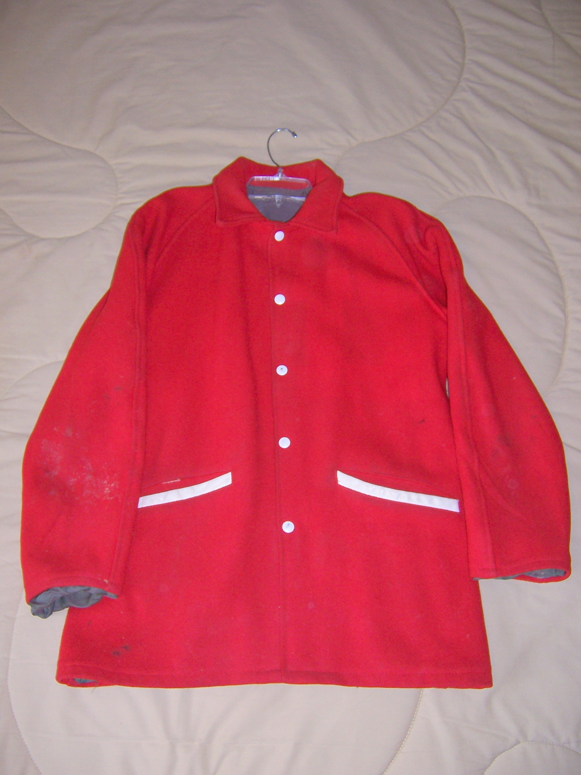 Vintage Red Wool Team Jacket - 34R