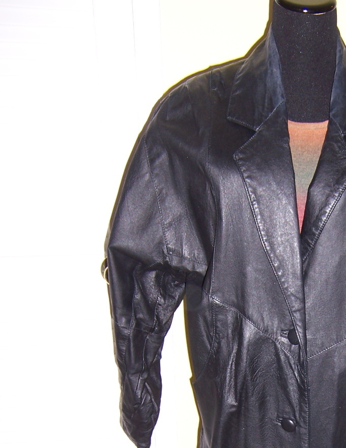 Vintage 1980s Full-Length Leather Coat
