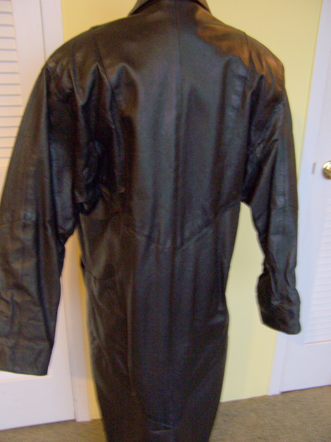 Vintage 1980s Full-Length Leather Coat