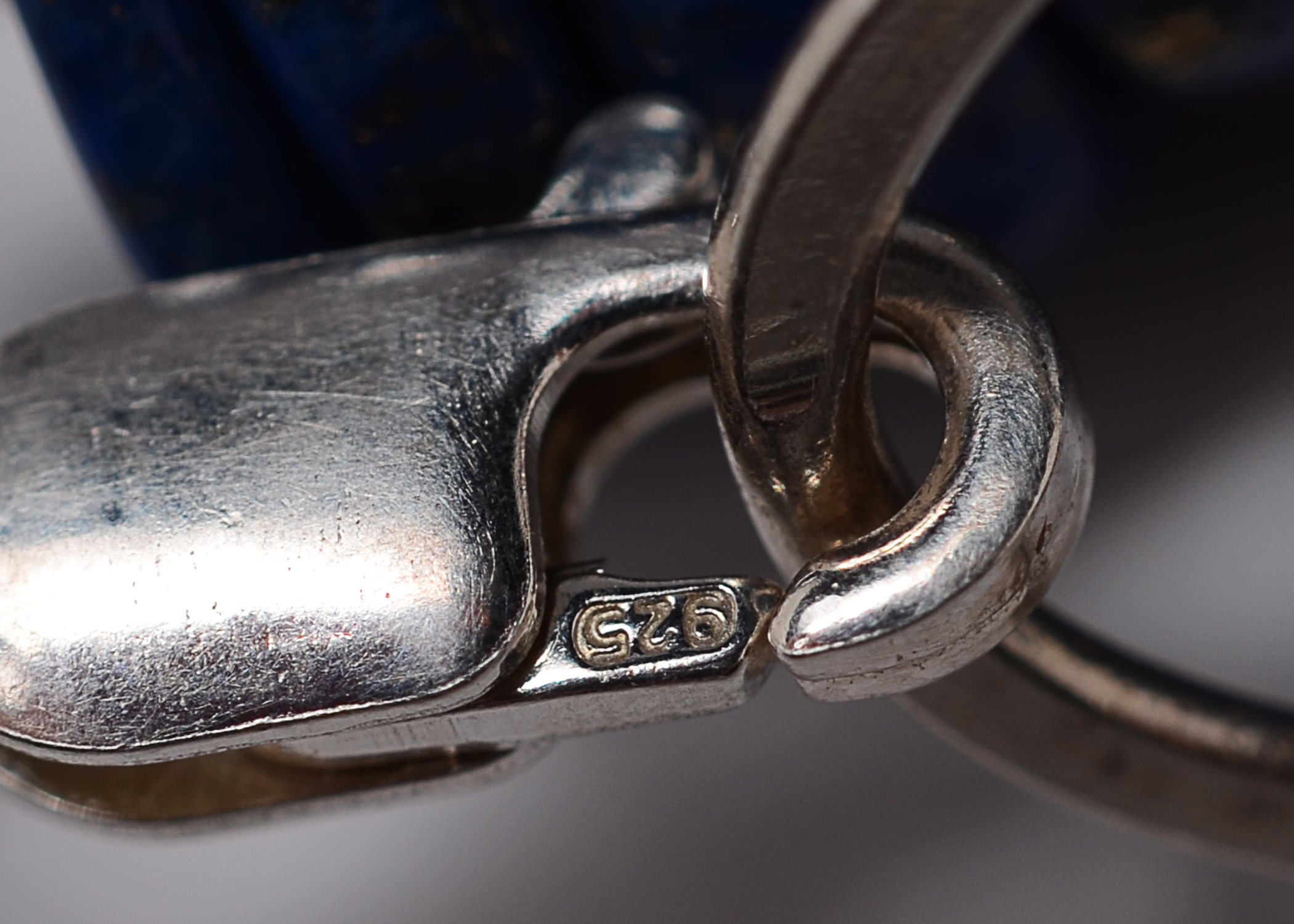 Afghanistan Lapis Lazuli Beaded Sterling Silver Necklace Designed by Paolo