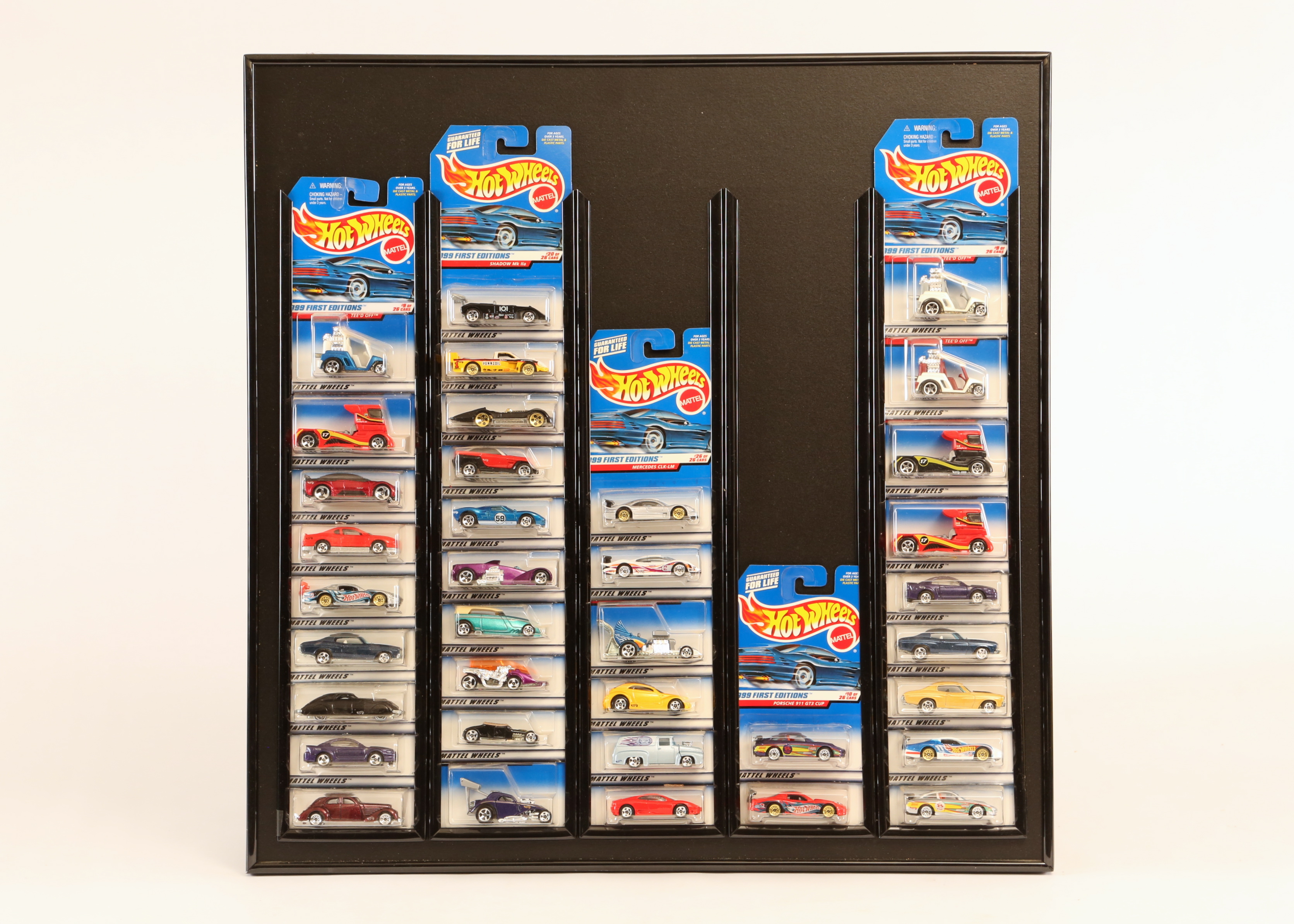Slit Rack Display with Hot Wheels