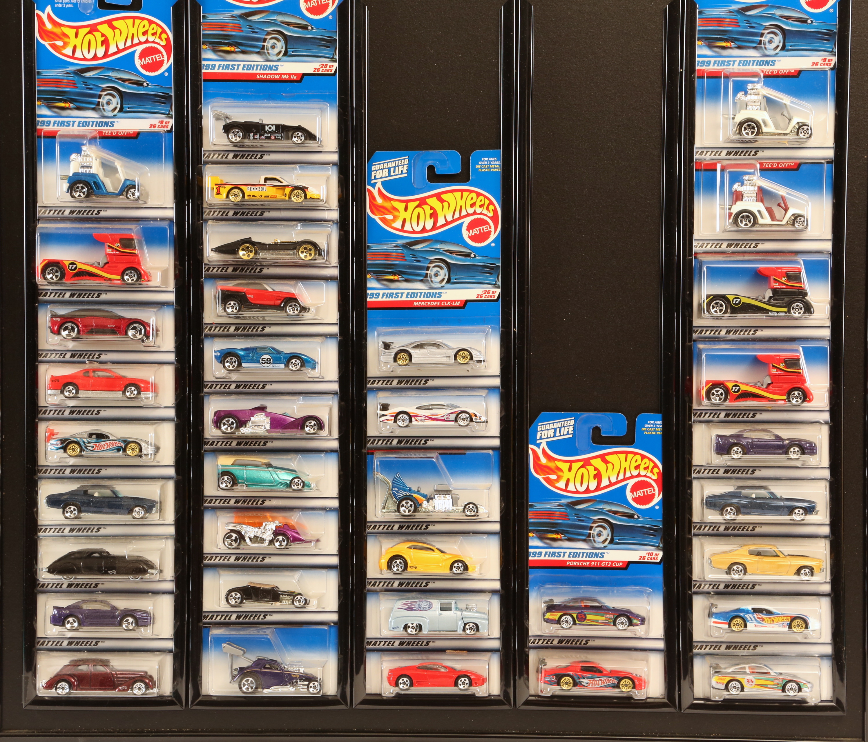 Slit Rack Display with Hot Wheels