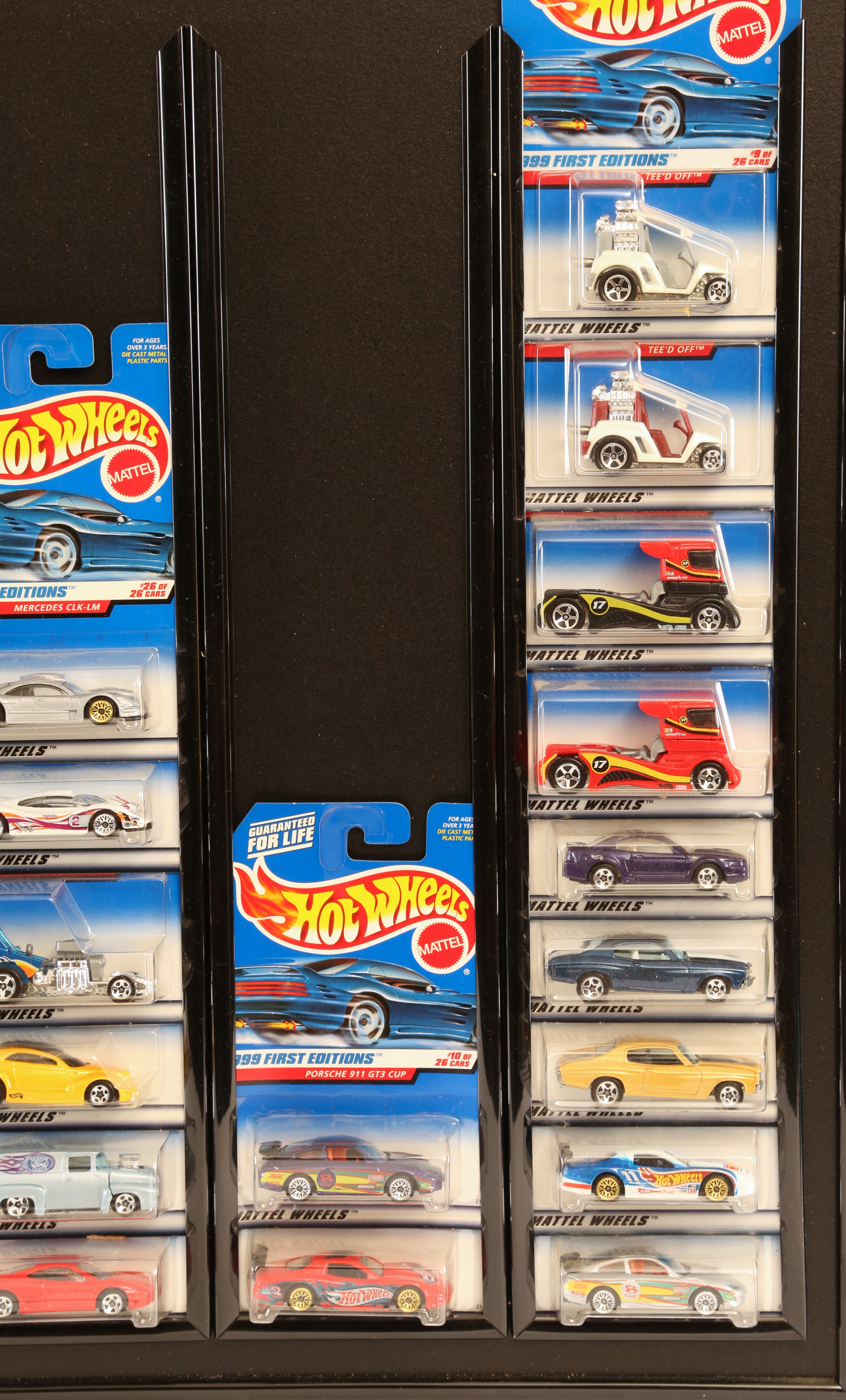 Slit Rack Display with Hot Wheels