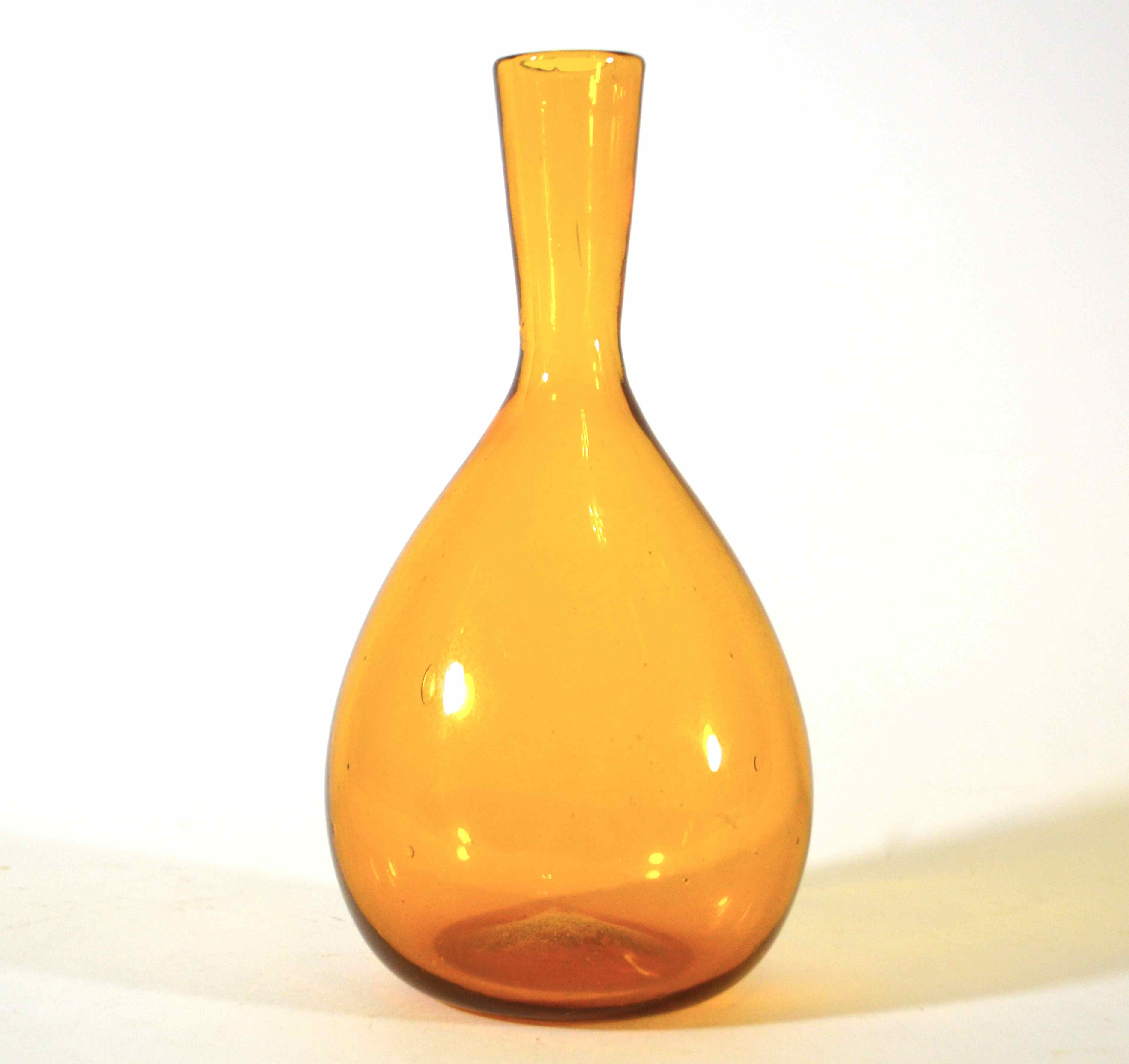 Blenko Amber Colored Vase