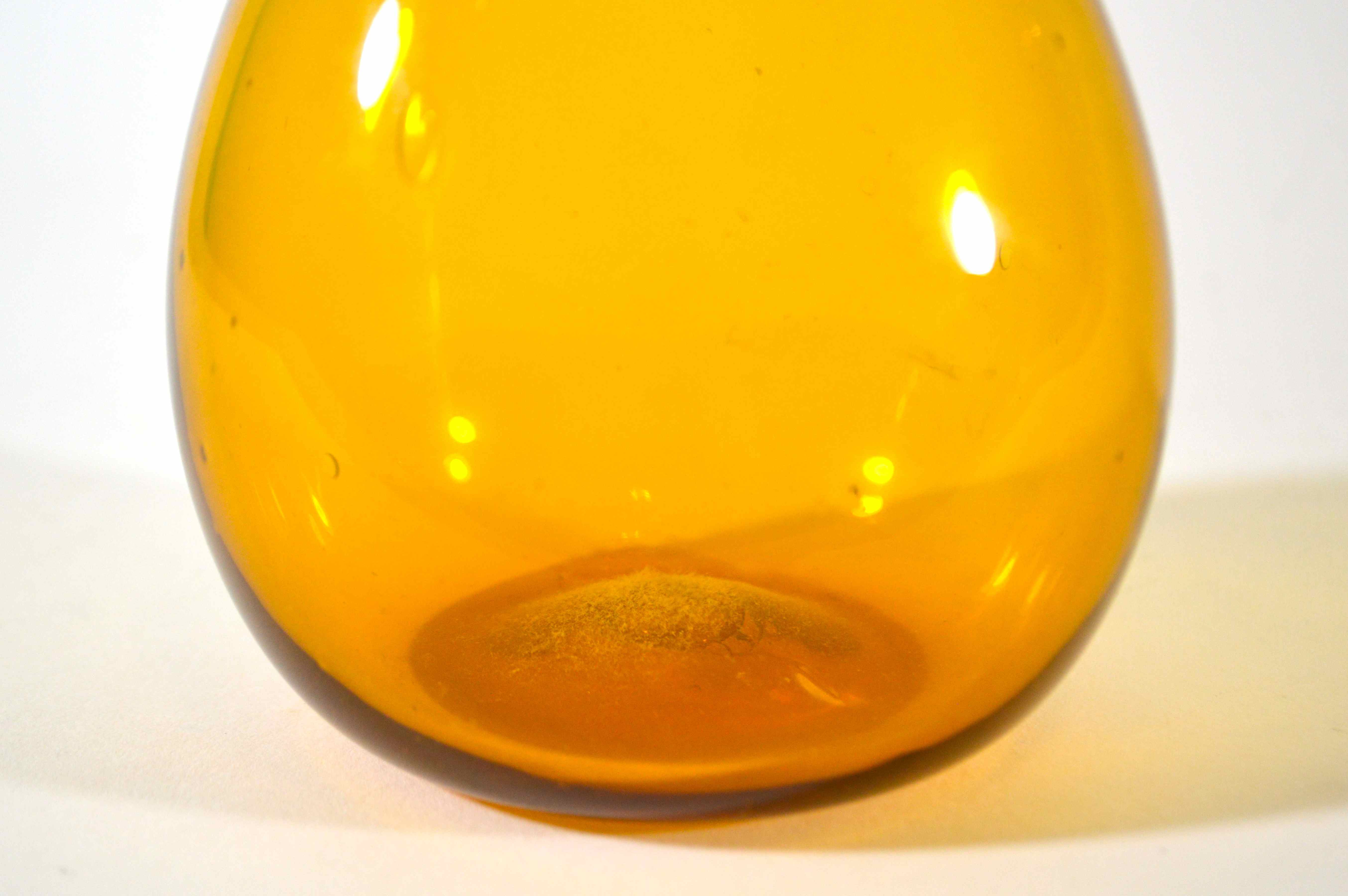 Blenko Amber Colored Vase
