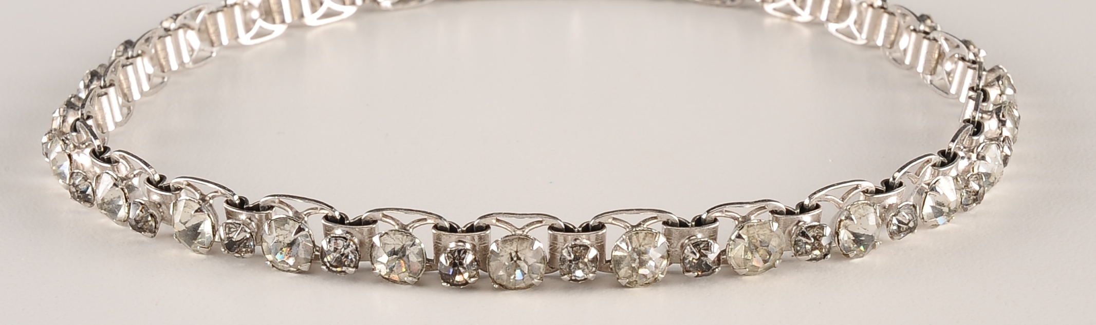 Vintage Jewelry Items, a Rhinestone Choker and Three Brooches