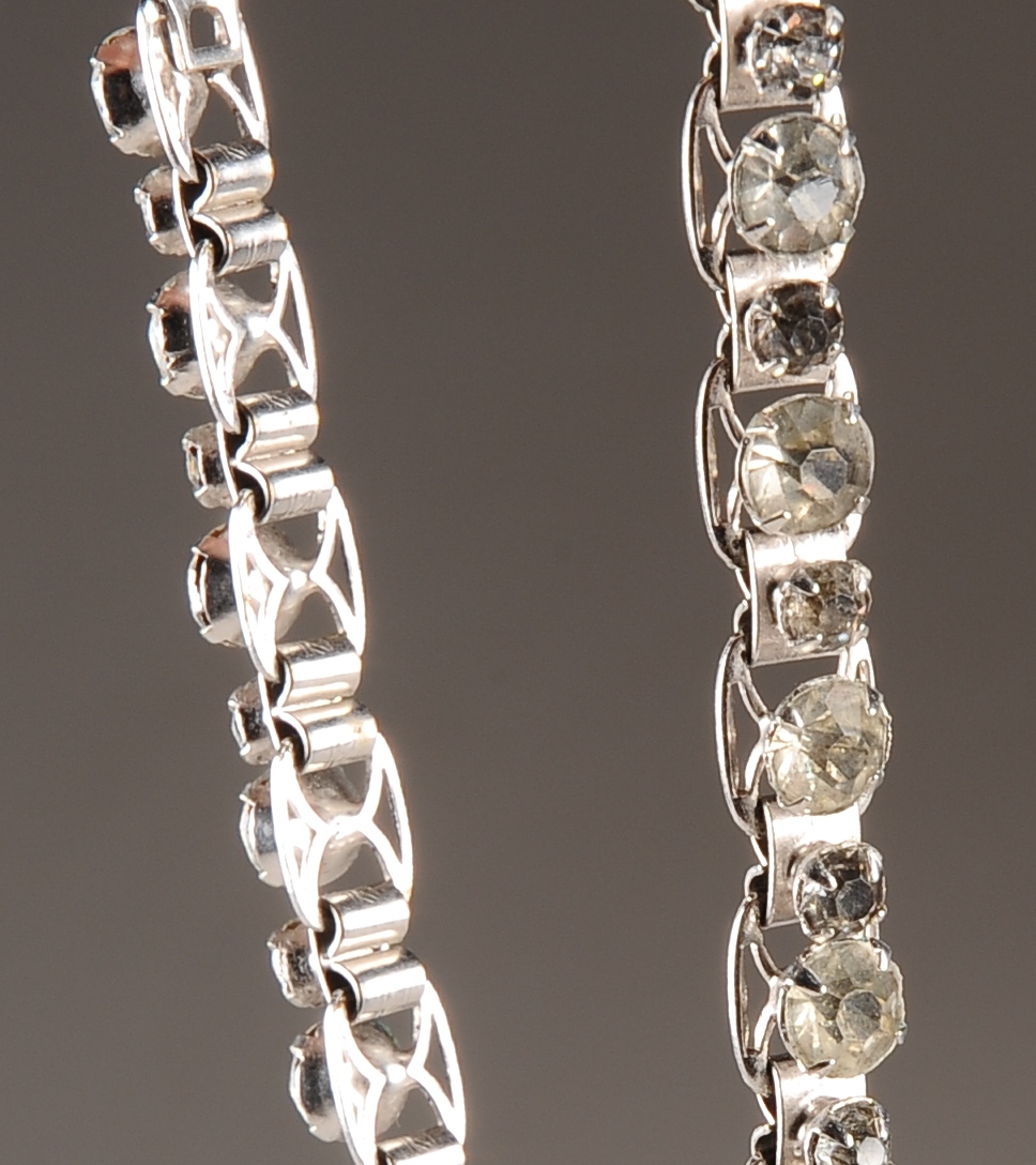 Vintage Jewelry Items, a Rhinestone Choker and Three Brooches