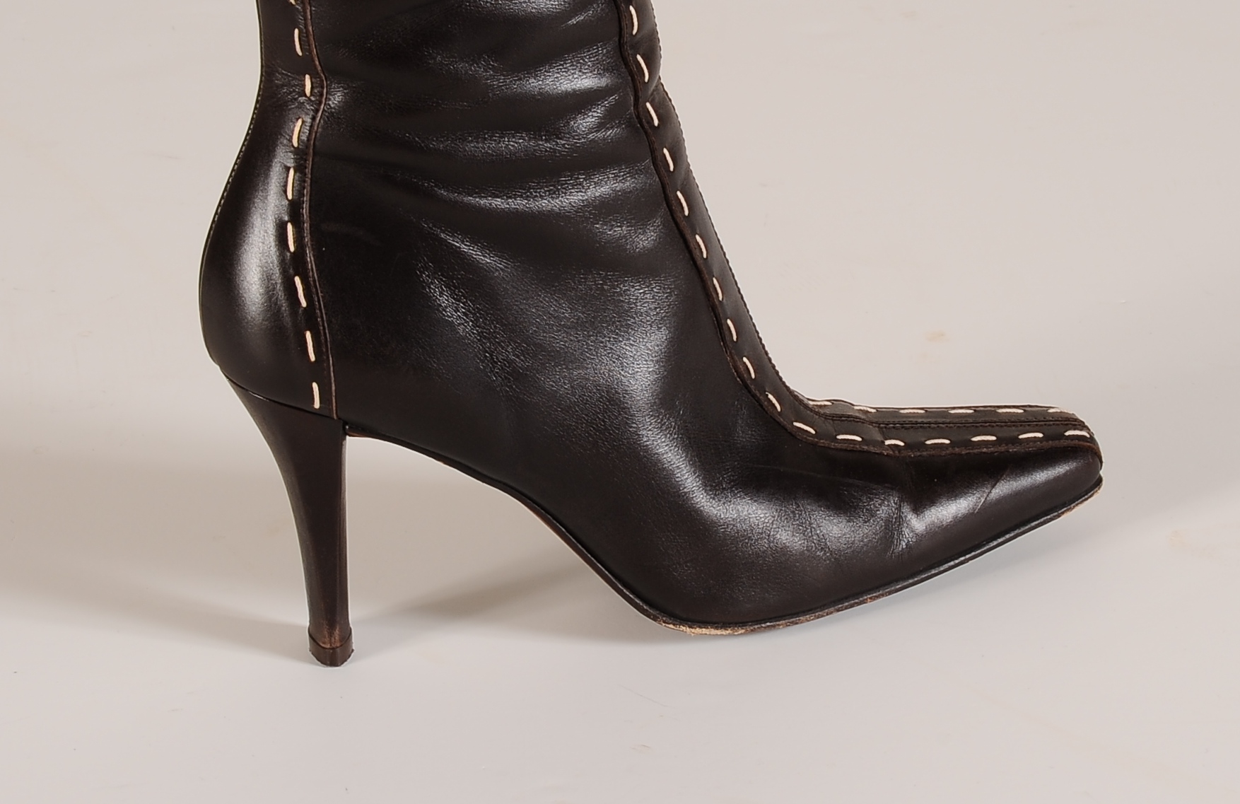 Donald J Pliner Brown Leather Calf Boots