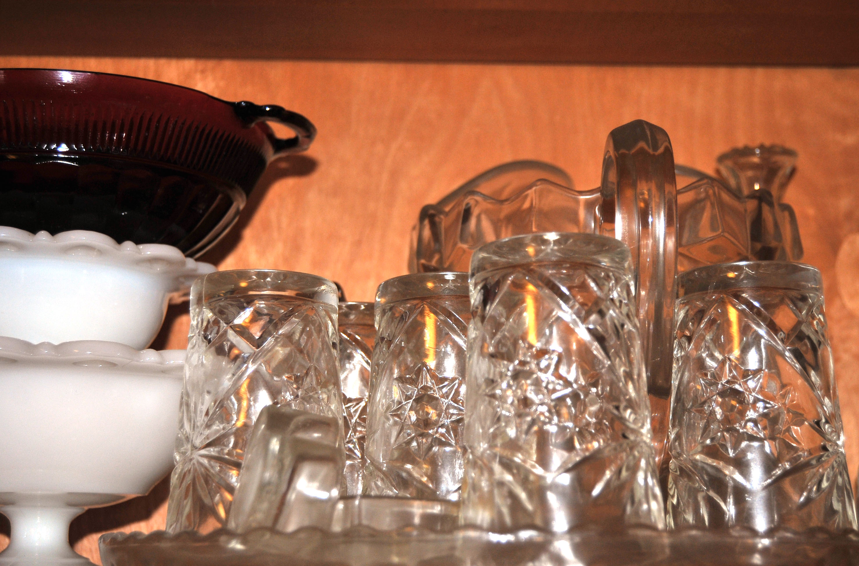 Collection of Depression Ware and Milk Glass