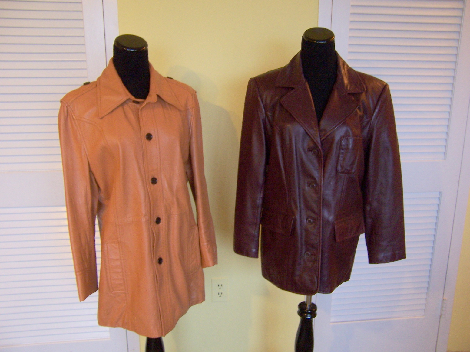 His and Hers Vintage Leather Jackets