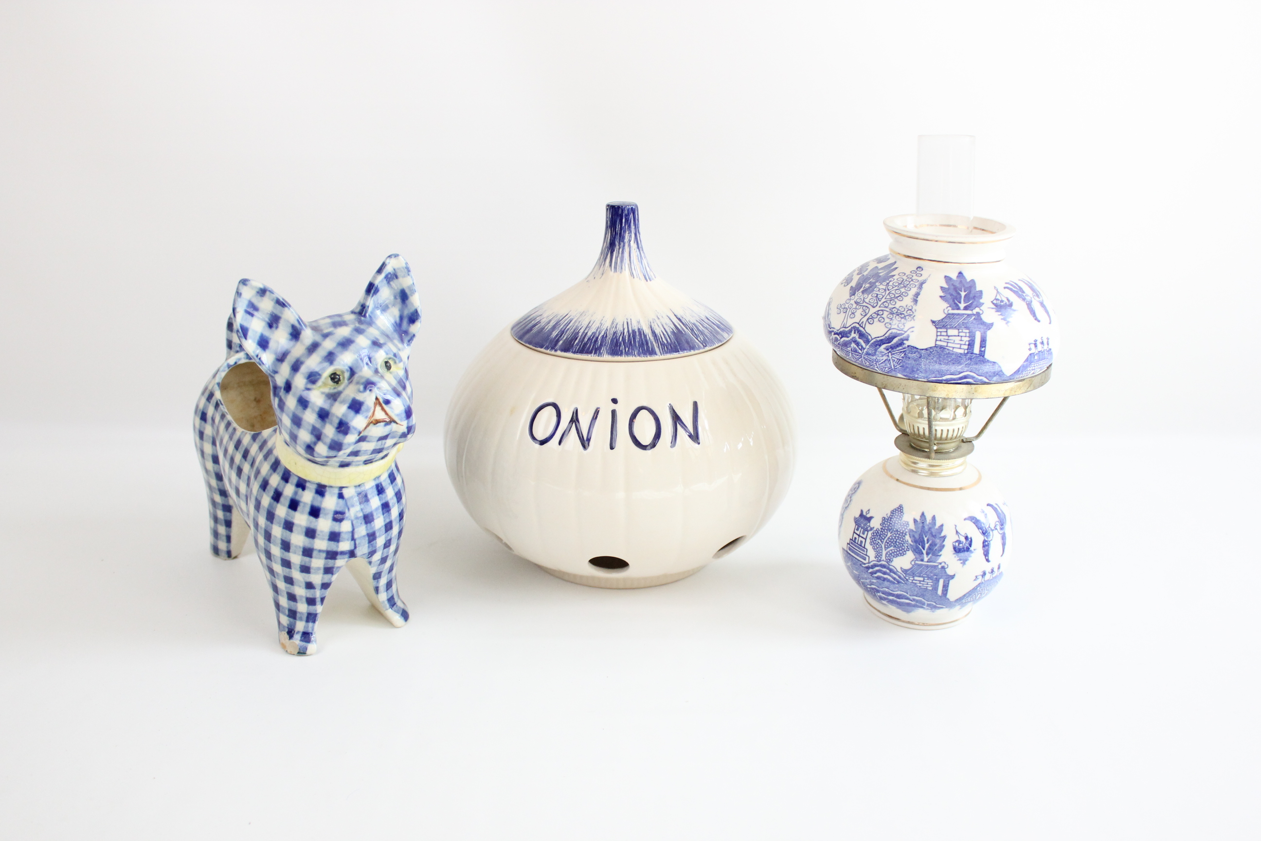 Vintage Blue and White Decorative Lot