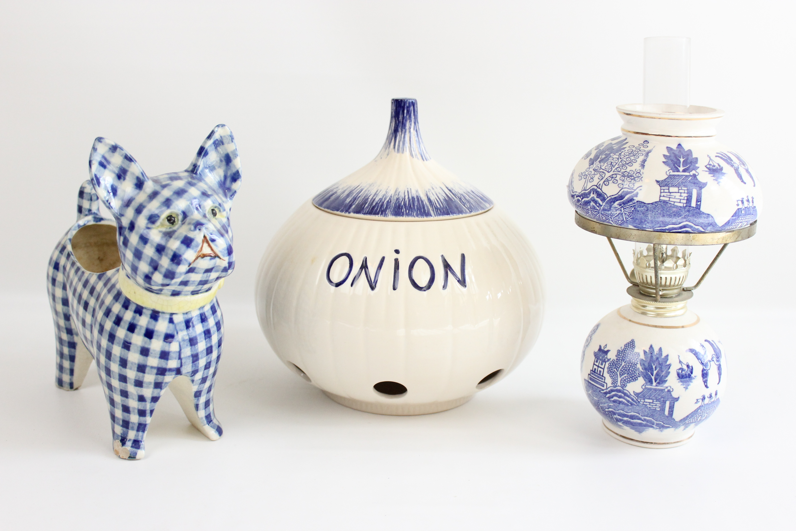 Vintage Blue and White Decorative Lot