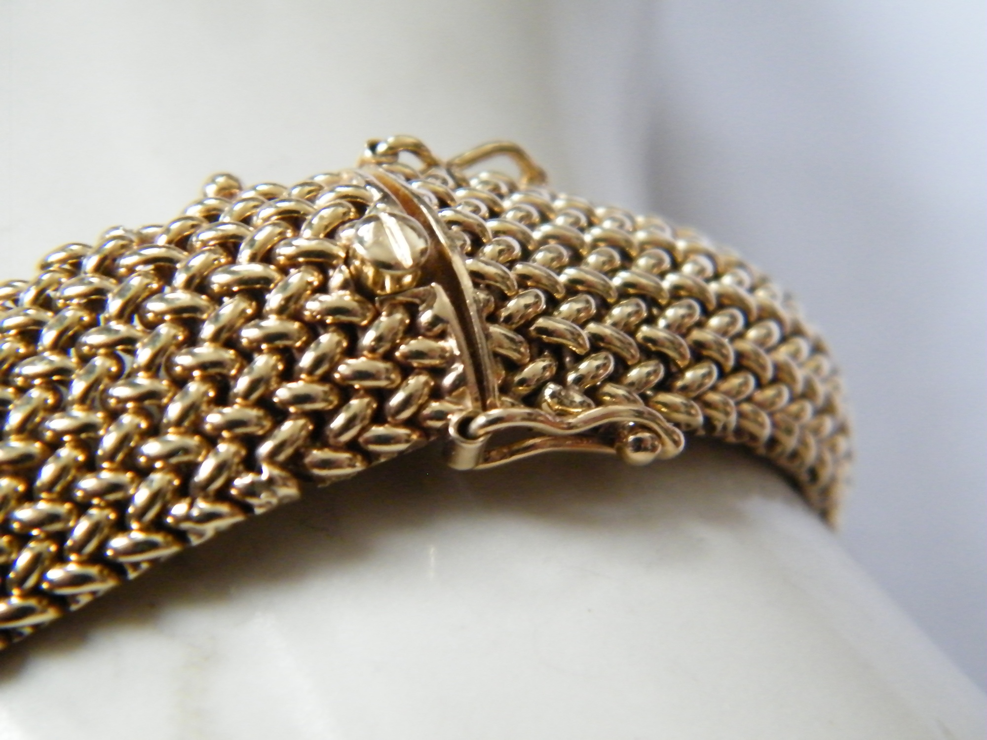 14k Yellow Gold Mesh Bracelet Hidden Watch by Concord