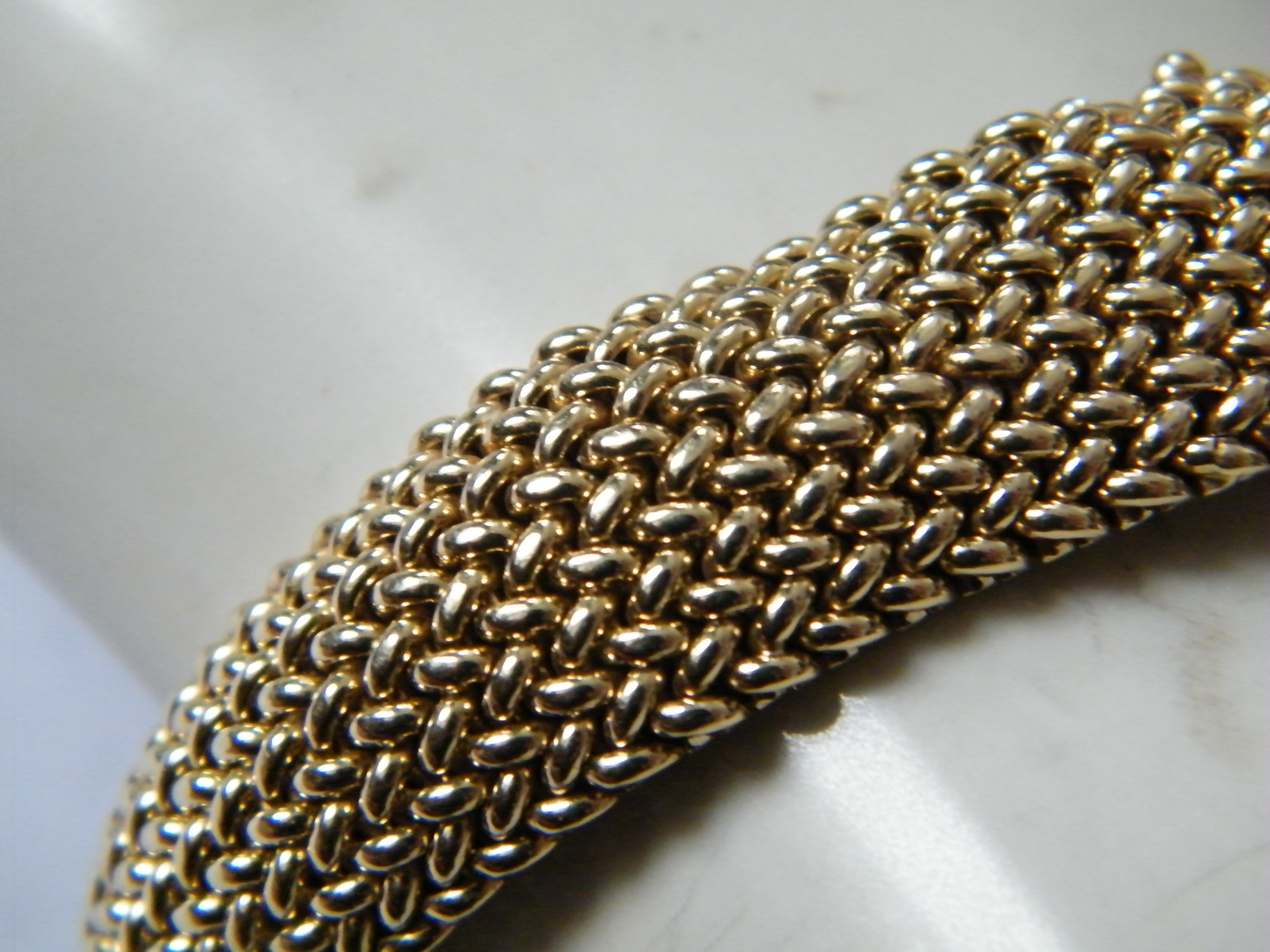 14k Yellow Gold Mesh Bracelet Hidden Watch by Concord