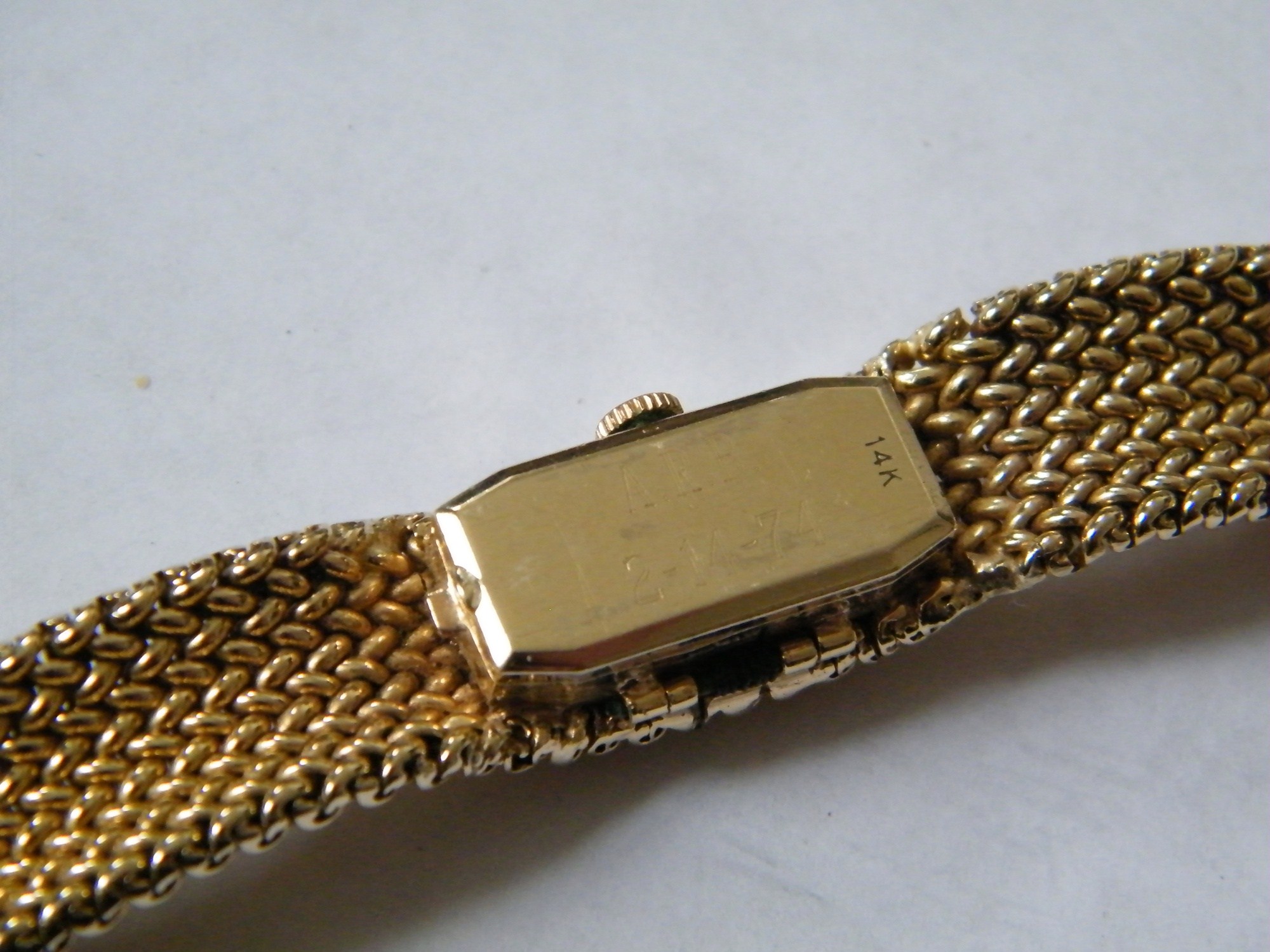 14k Yellow Gold Mesh Bracelet Hidden Watch by Concord