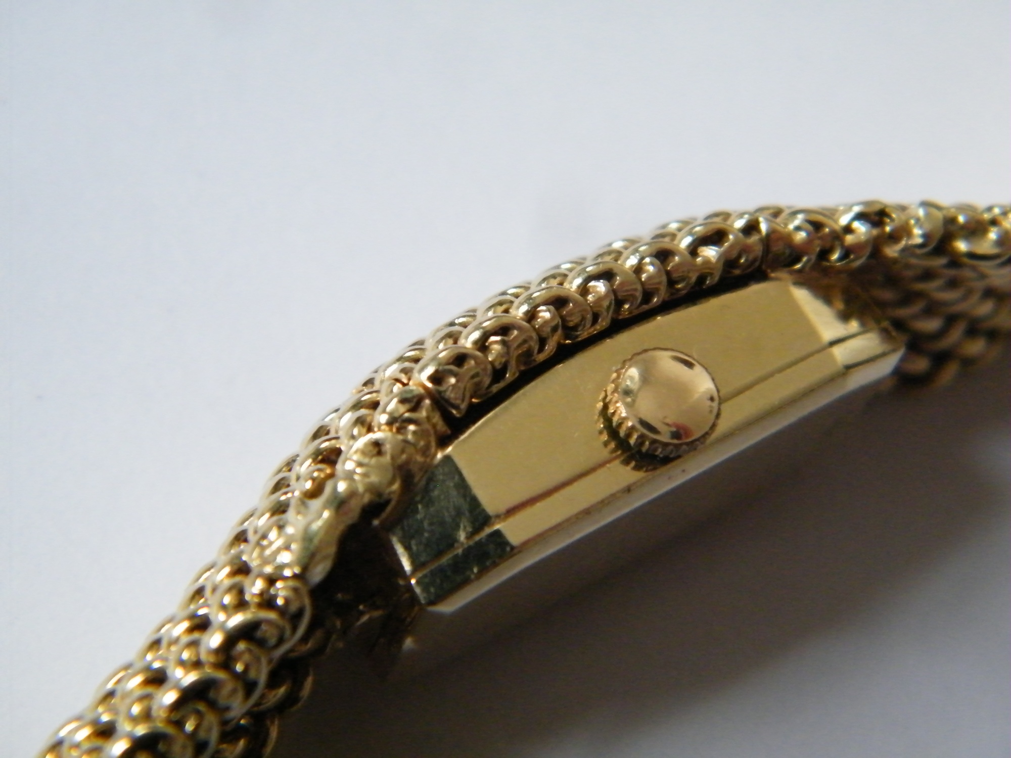 14k Yellow Gold Mesh Bracelet Hidden Watch by Concord