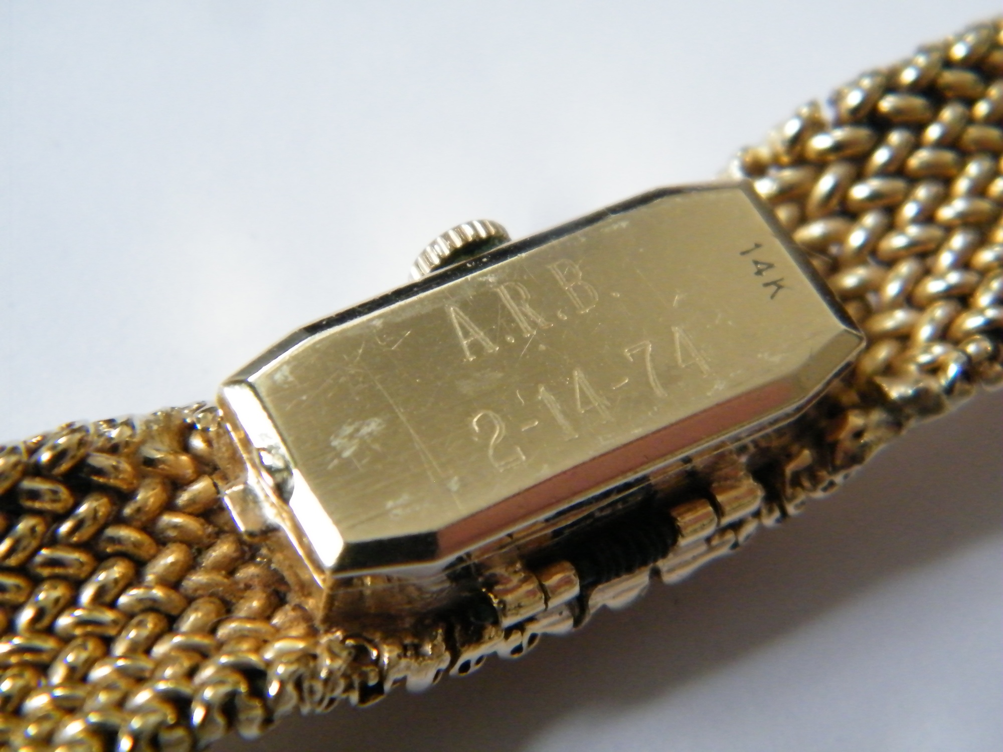 14k Yellow Gold Mesh Bracelet Hidden Watch by Concord