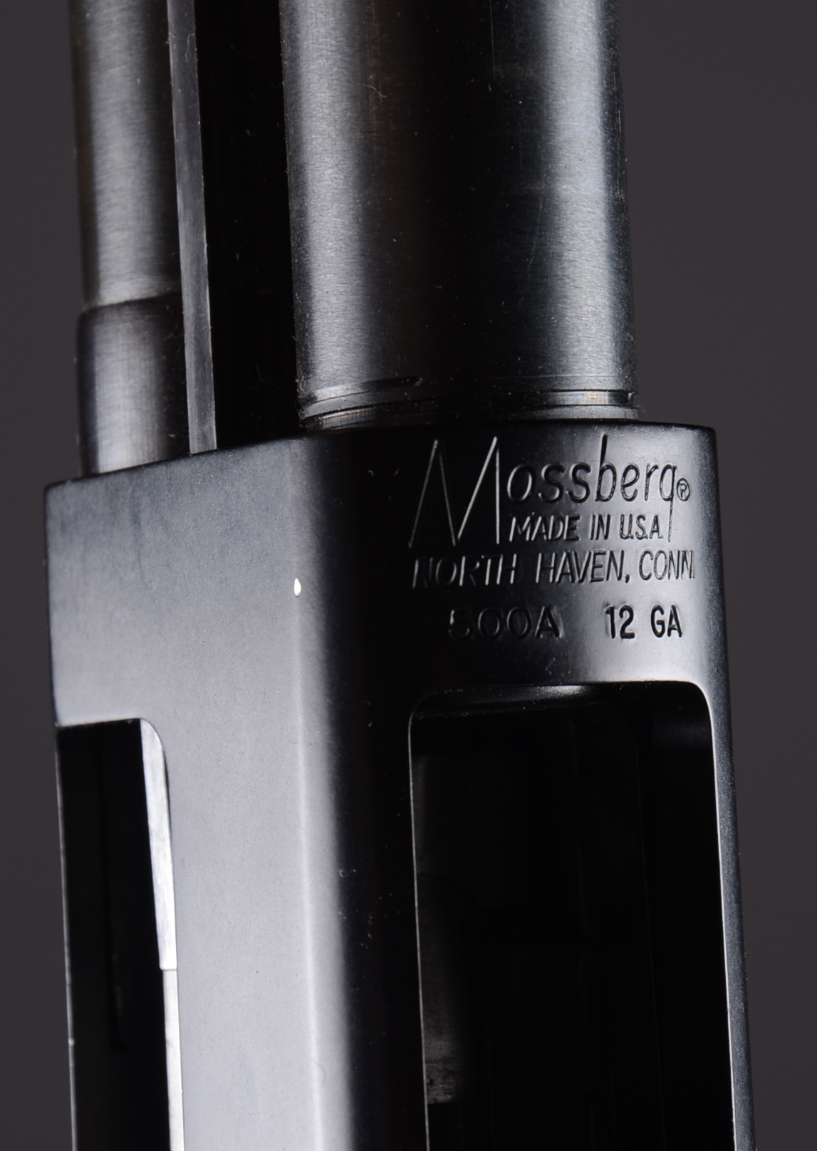 Mossberg Model 500A 12 gauge vent rib pump shotgun