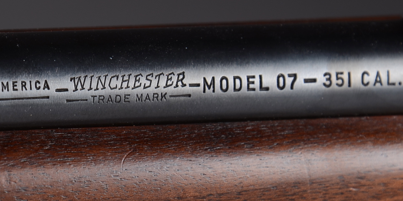 Winchester Model 07 .351 Caliber rifle.