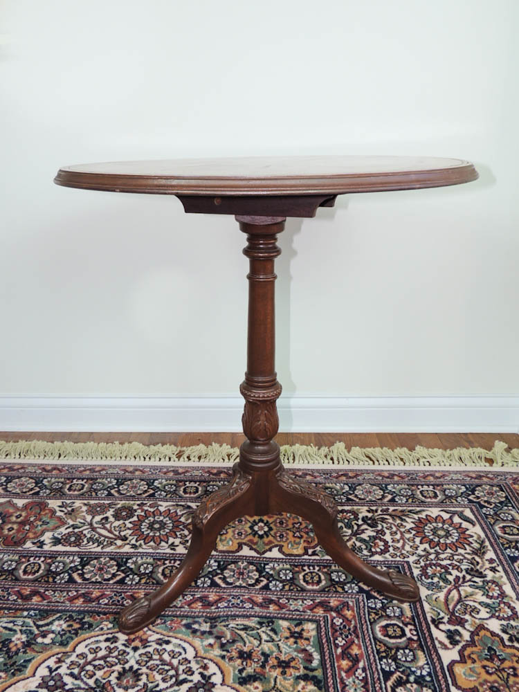 Three-Legged Tilt Top Pedestal Table 
