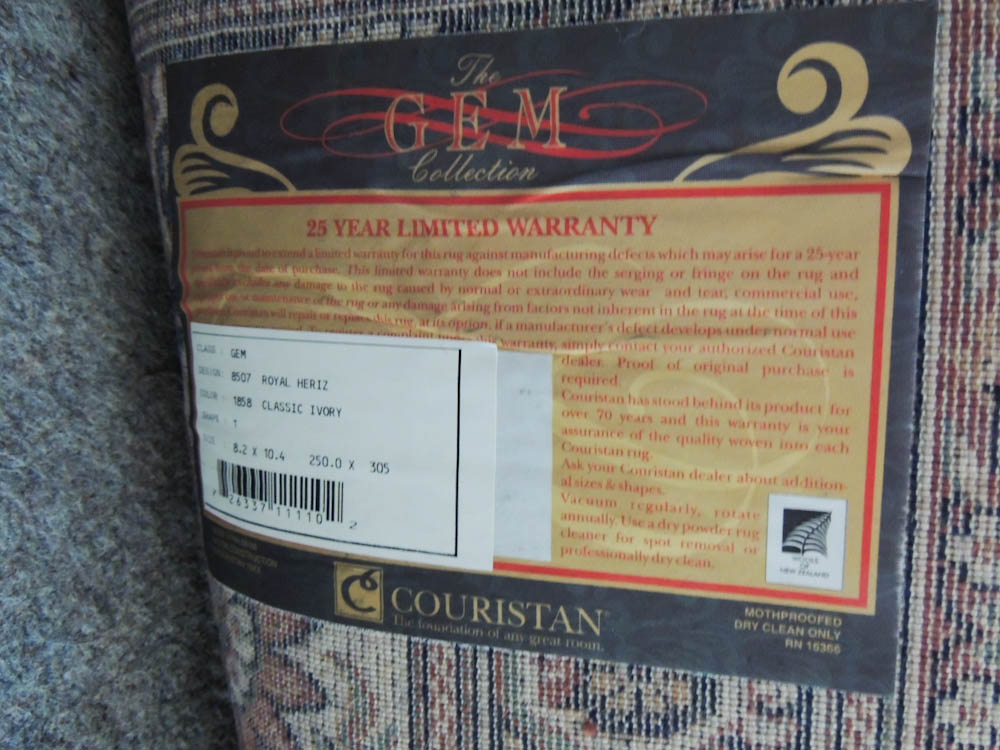 Couristan Wool Area Rug 10' by 8'