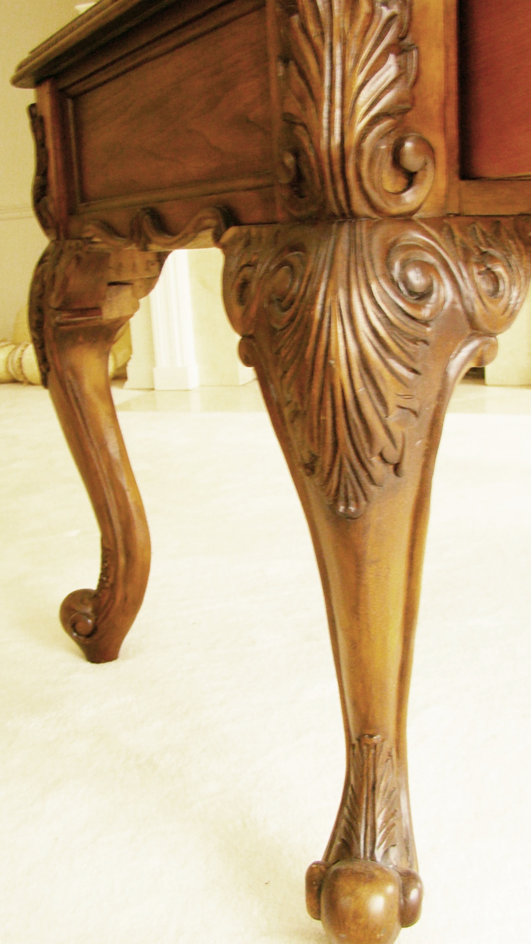 Queen Anne Style Ornate Writing Desk 