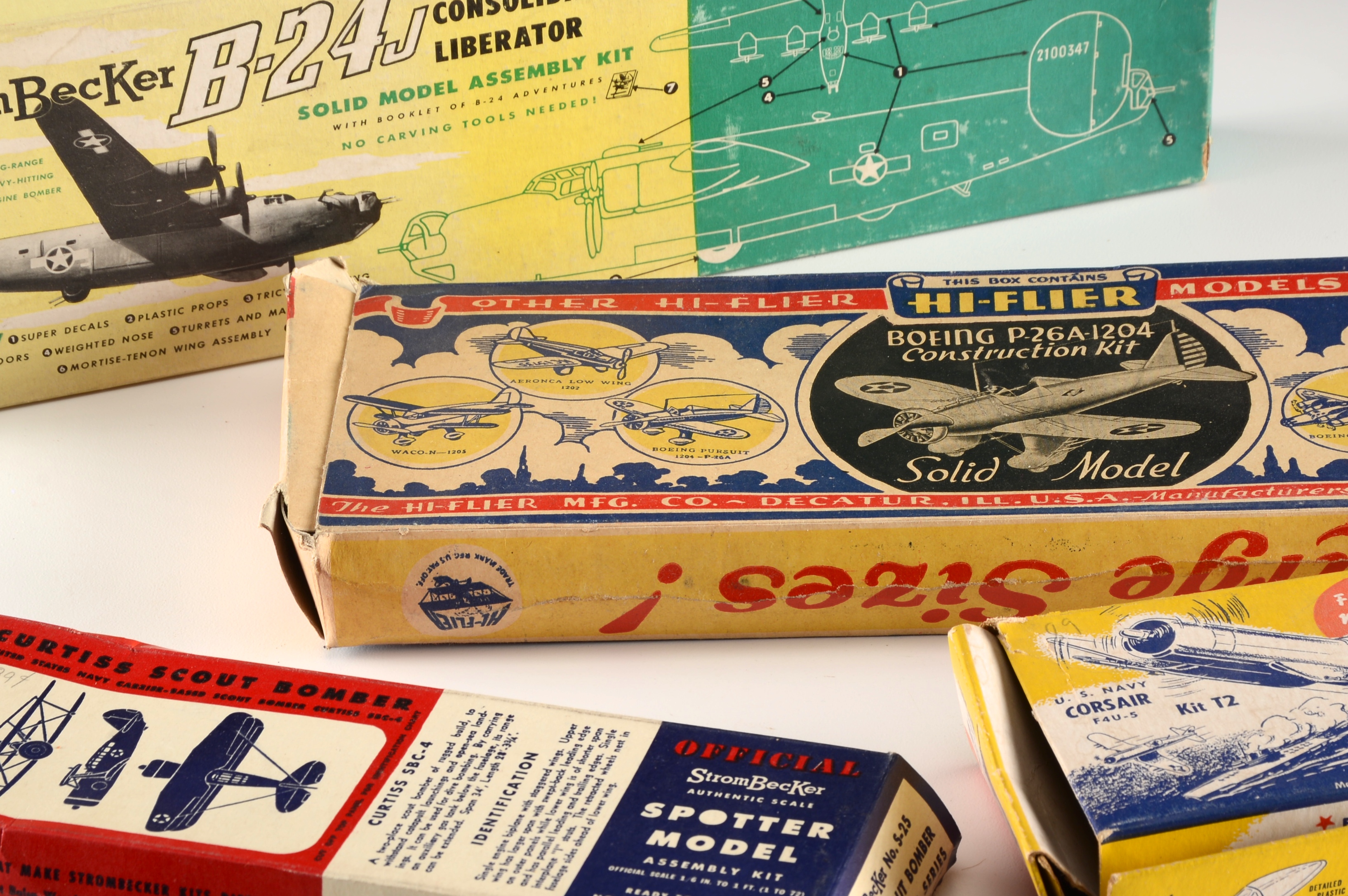 Four Vintage Model Airplane Kits