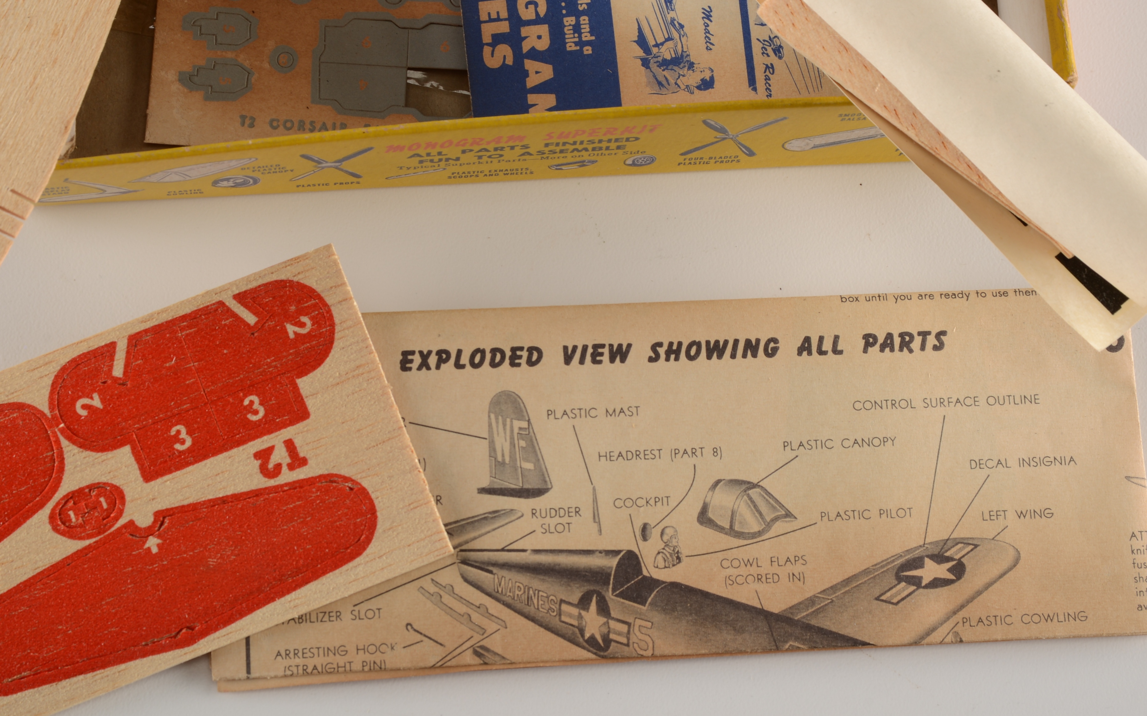 Four Vintage Model Airplane Kits