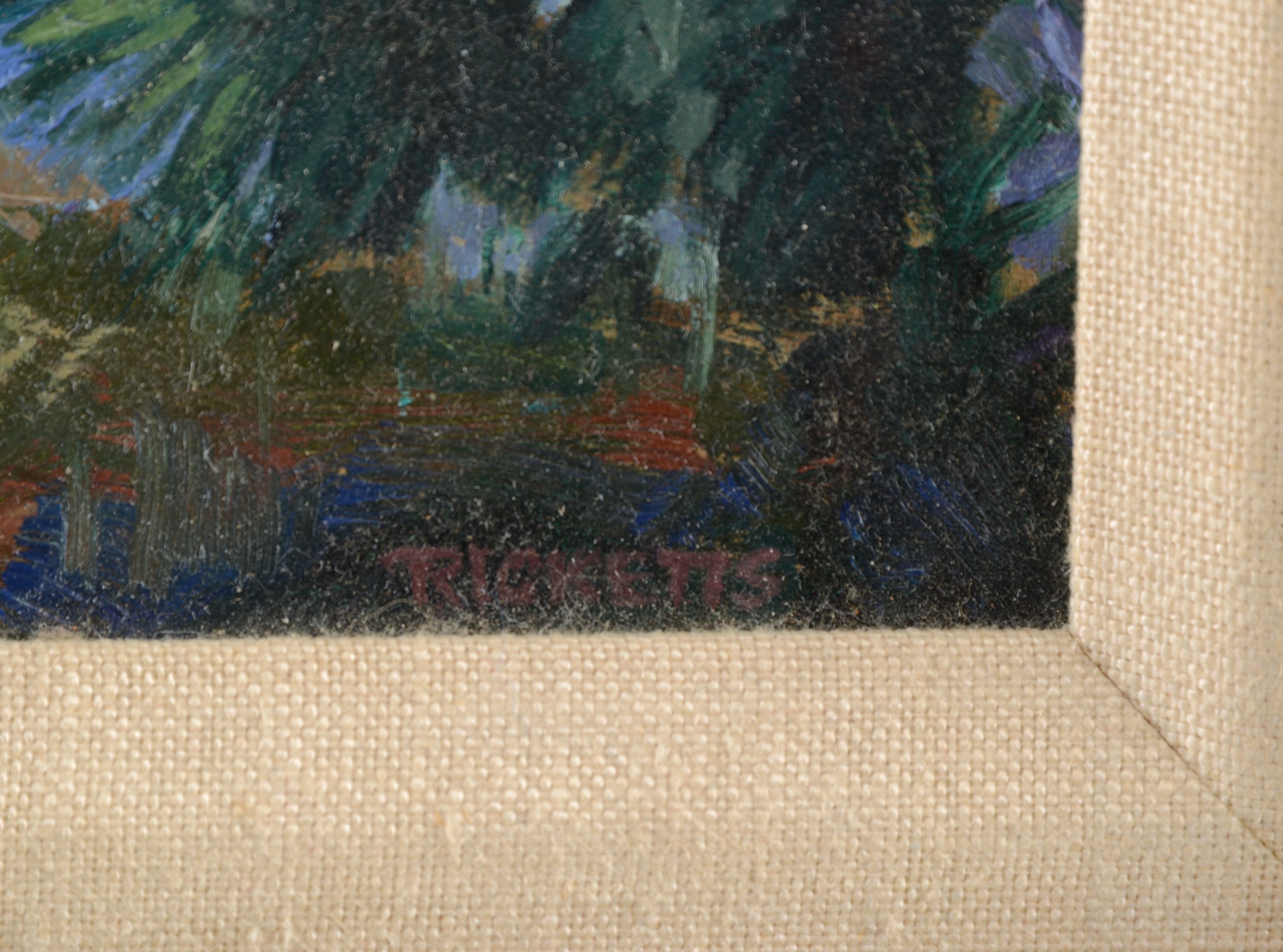 Original Ralph Ricketts Oil On Academy Board Painting