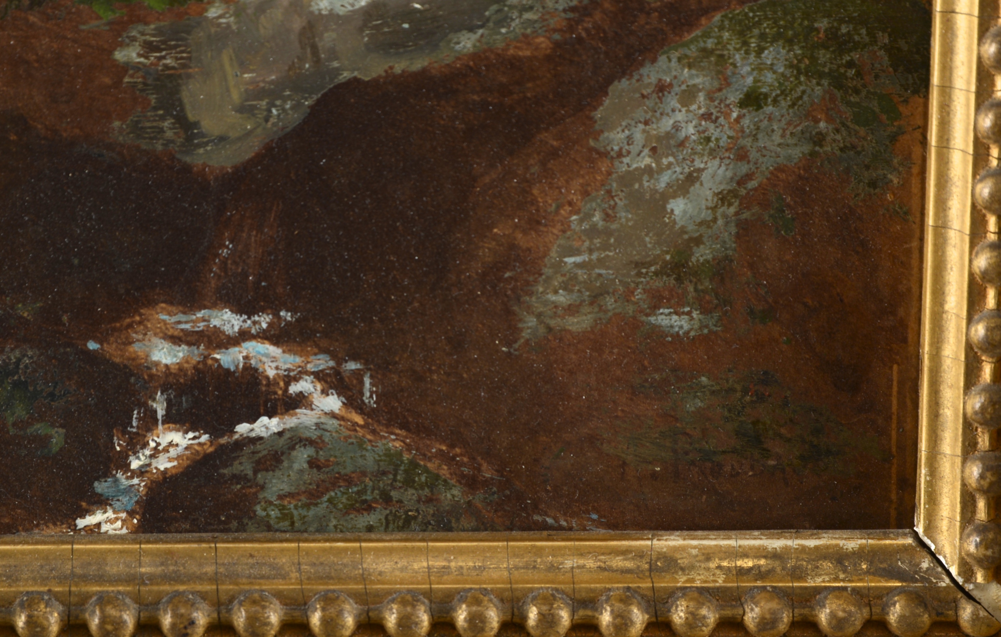 Original Victorian Era Hand-Painted Print