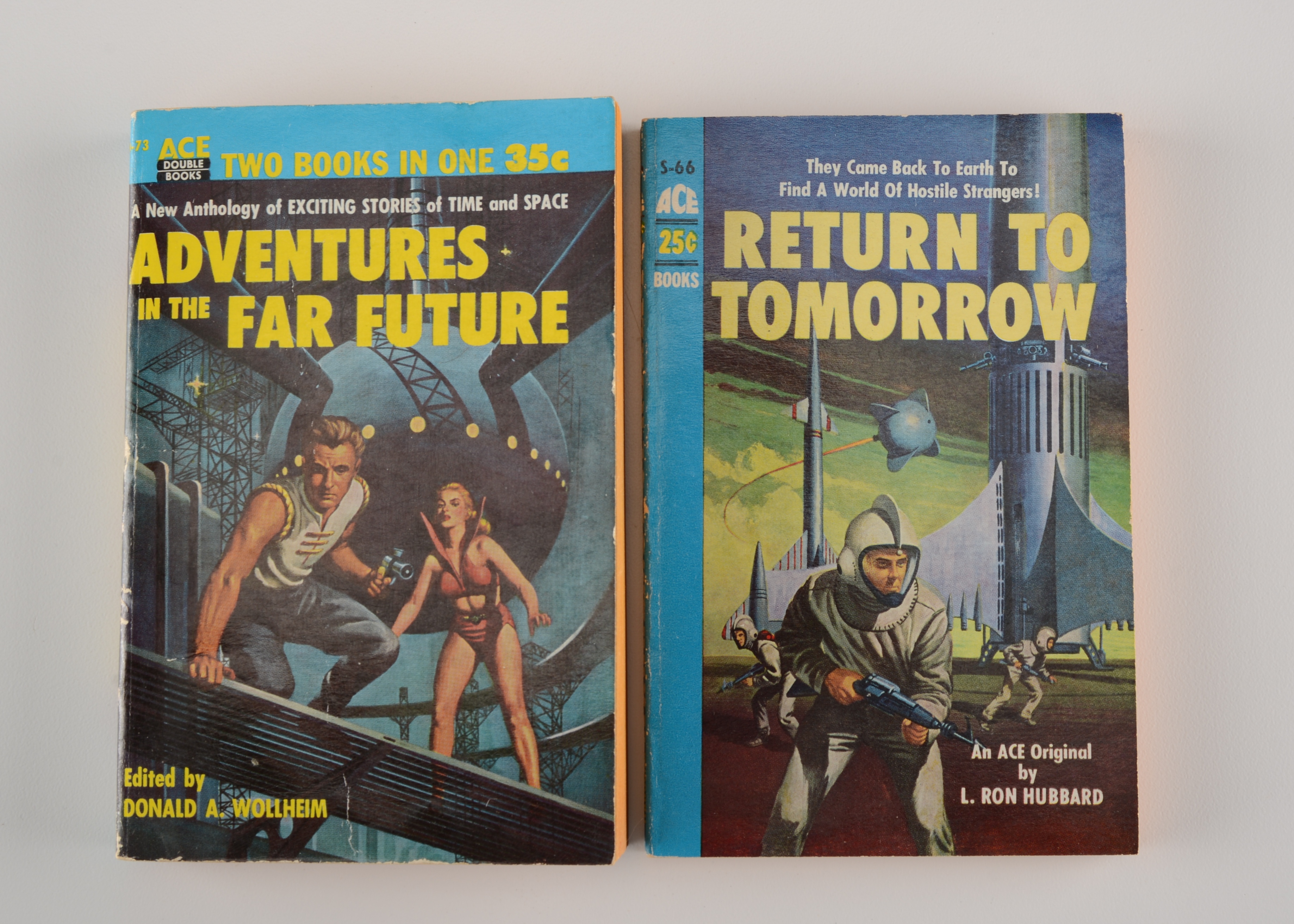 Pair of Ace Books Featuring L. Ron Hubbard from 1950's