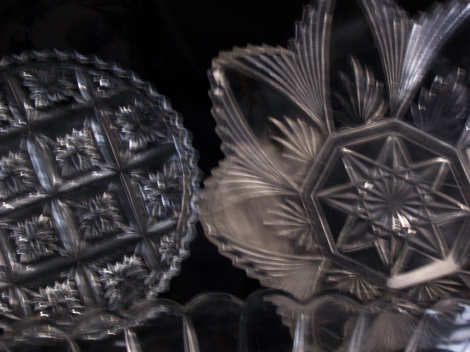 Five Vintage Mid Century Glass Serving Bowls