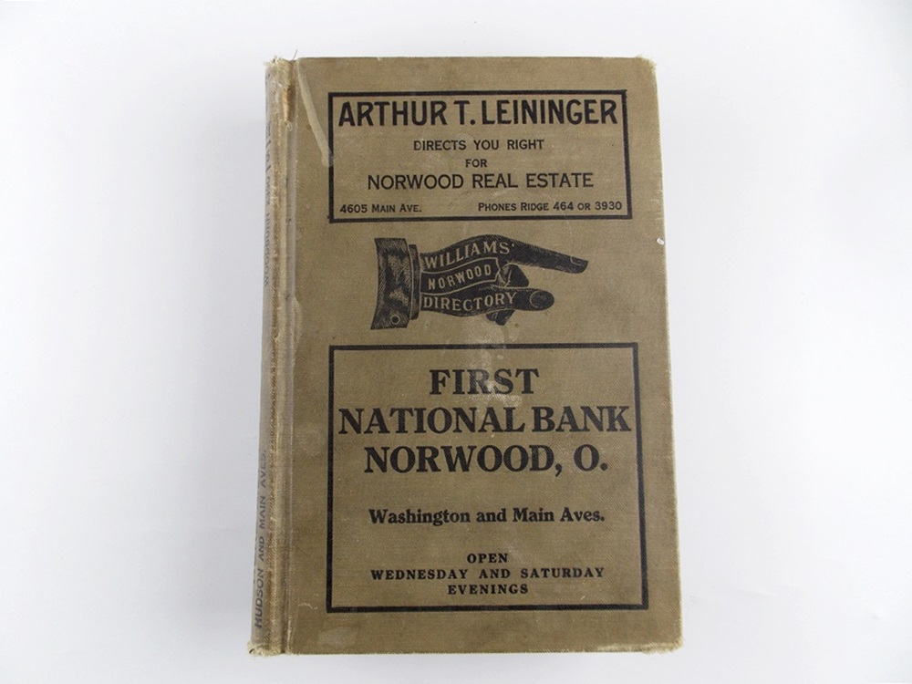 Vintage 1924 and 1937 Cincinnati and Norwood Directories