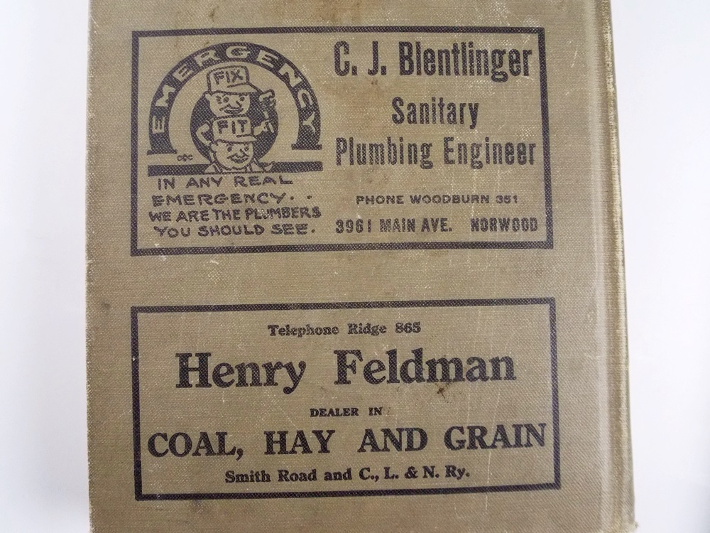 Vintage 1924 and 1937 Cincinnati and Norwood Directories