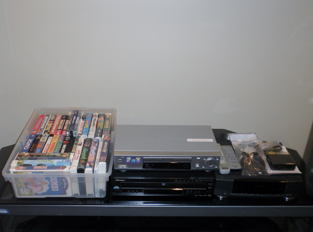  Pioneer DVD Player, Sony VCR Player, Magnavox VCR Recorder