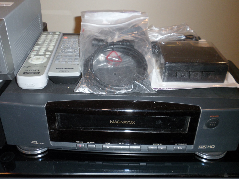  Pioneer DVD Player, Sony VCR Player, Magnavox VCR Recorder